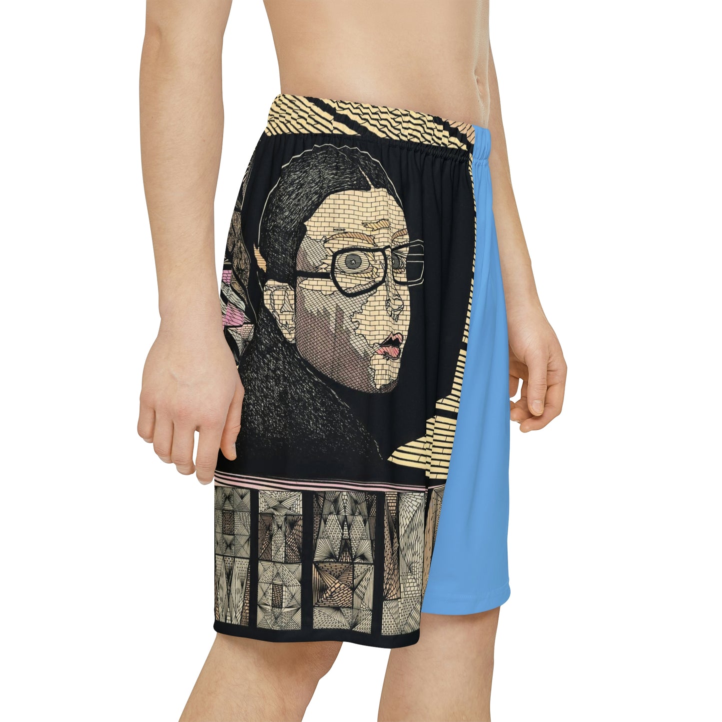 BLUE PLATONIC LOVE Men’s Sports Shorts (does not have pockets)