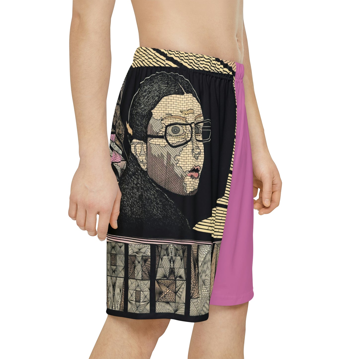PINK PLATONIC LOVE Men’s Sports Shorts (does not have pockets)