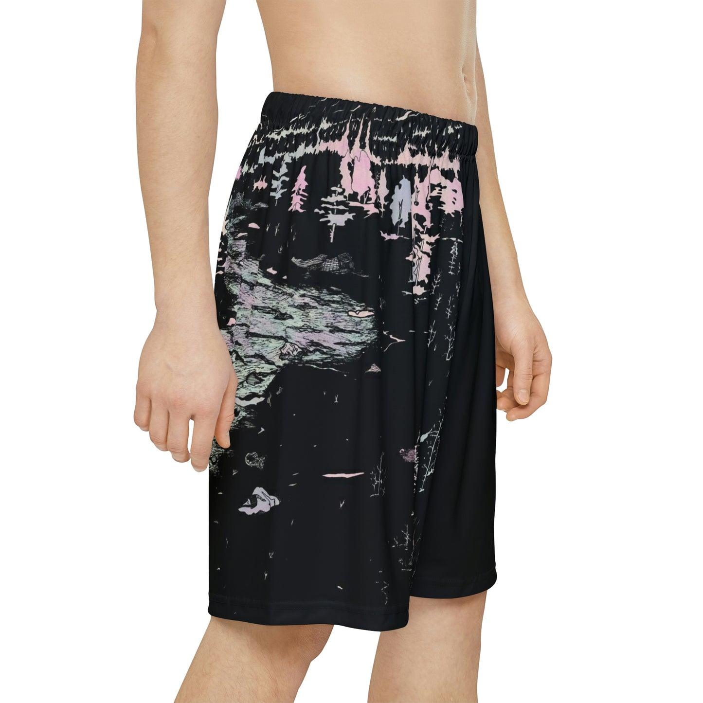 BLACK WONDERLUST Men’s Sports Shorts (does not have pockets)