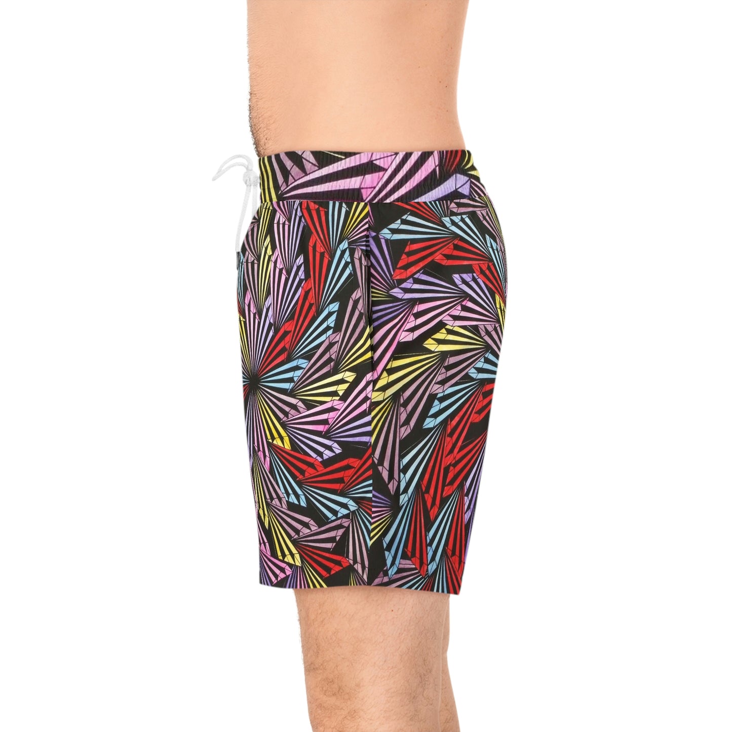 PINWHEEL Men's Mid-Length Swim Shorts (AOP)