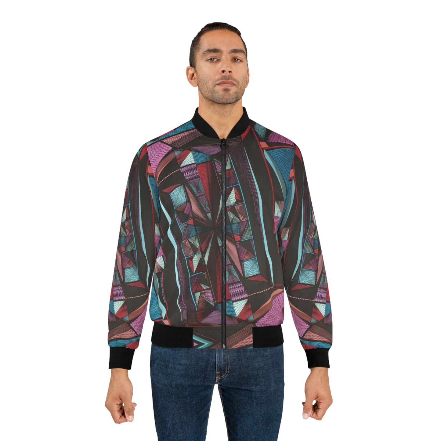 LIGHT DUO MEGALOPOLIS Men's Bomber Jacket (AOP)