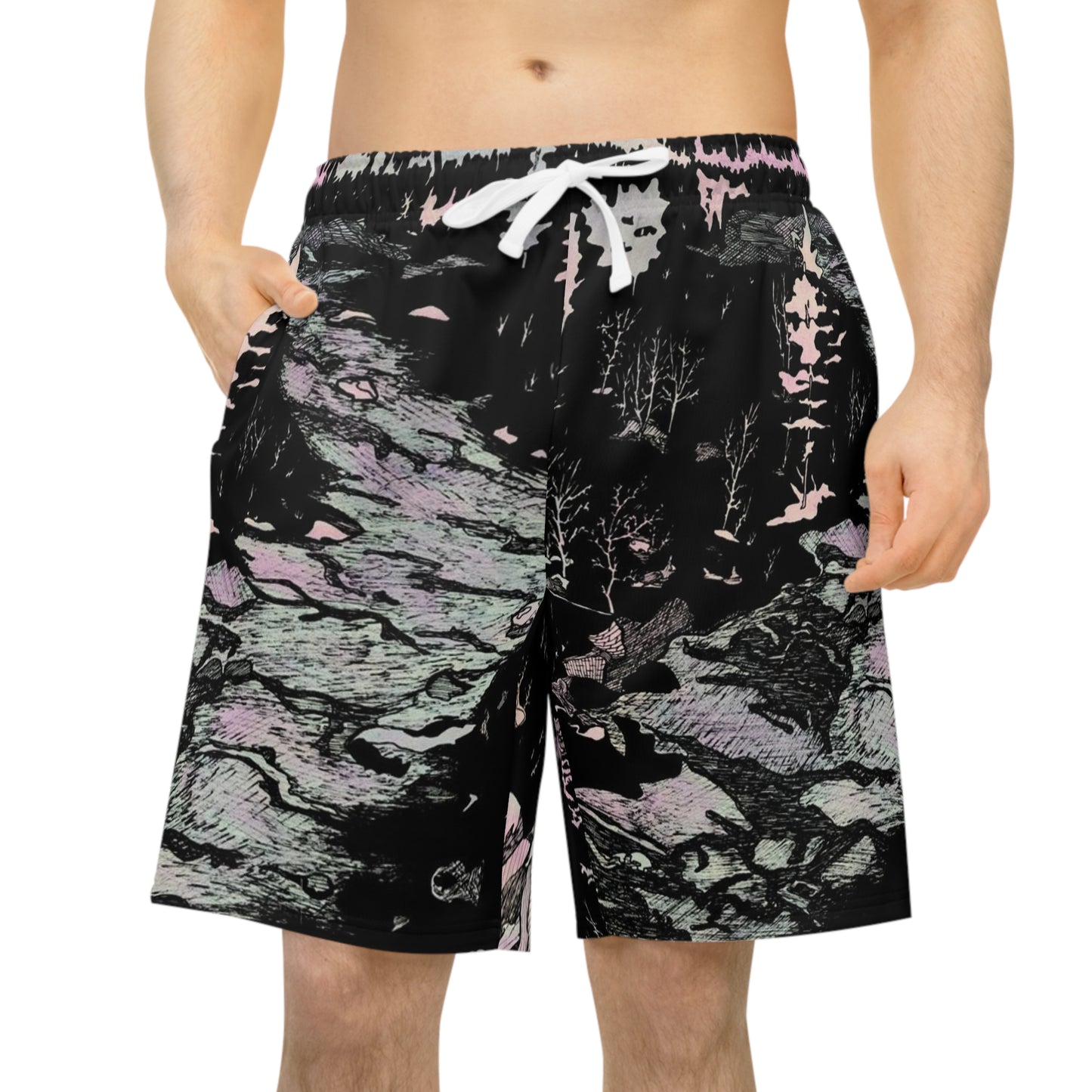 WONDERLUST Athletic Long Shorts (AOP)
