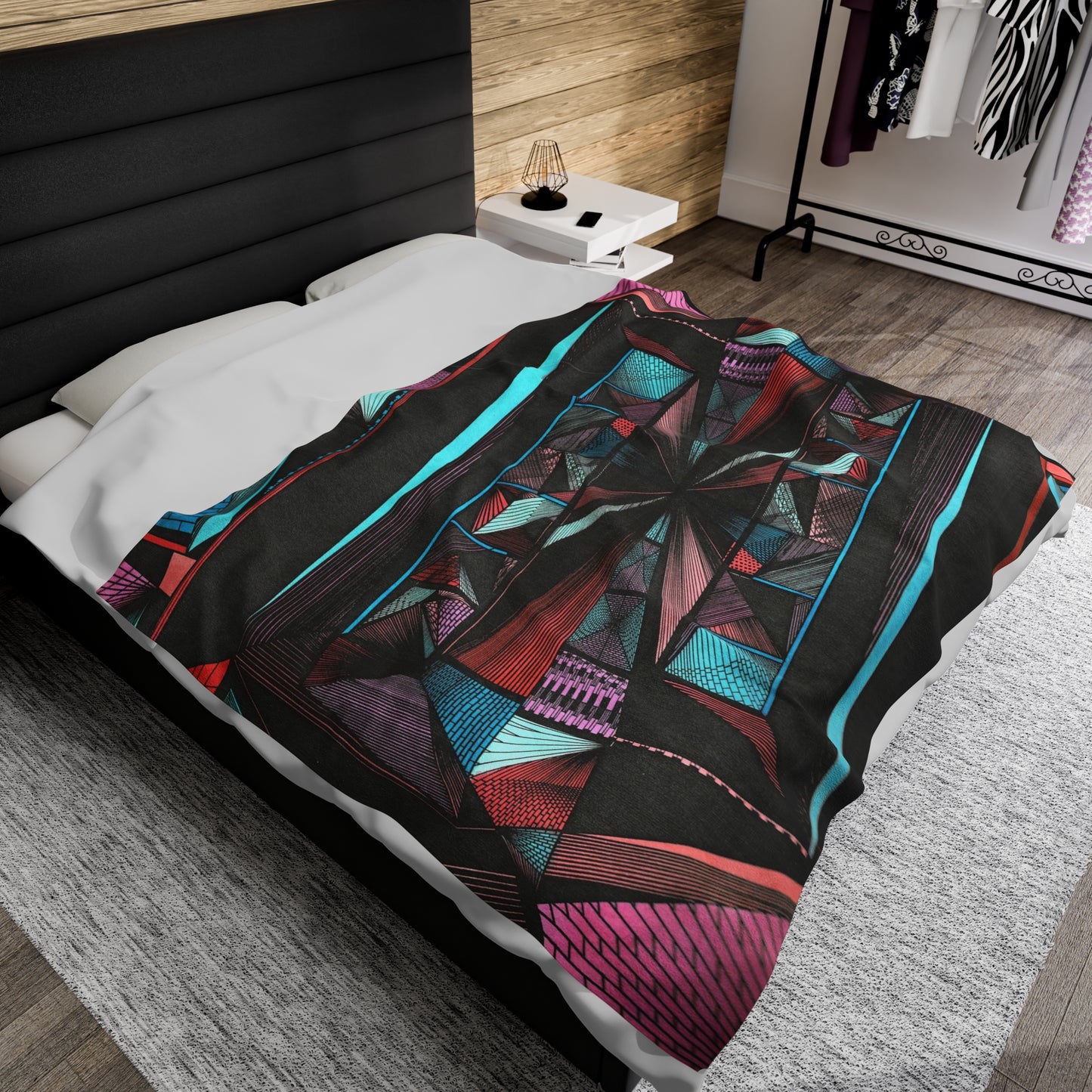 LIGHT DUO MEGALOPOLIS Velveteen Plush Blanket