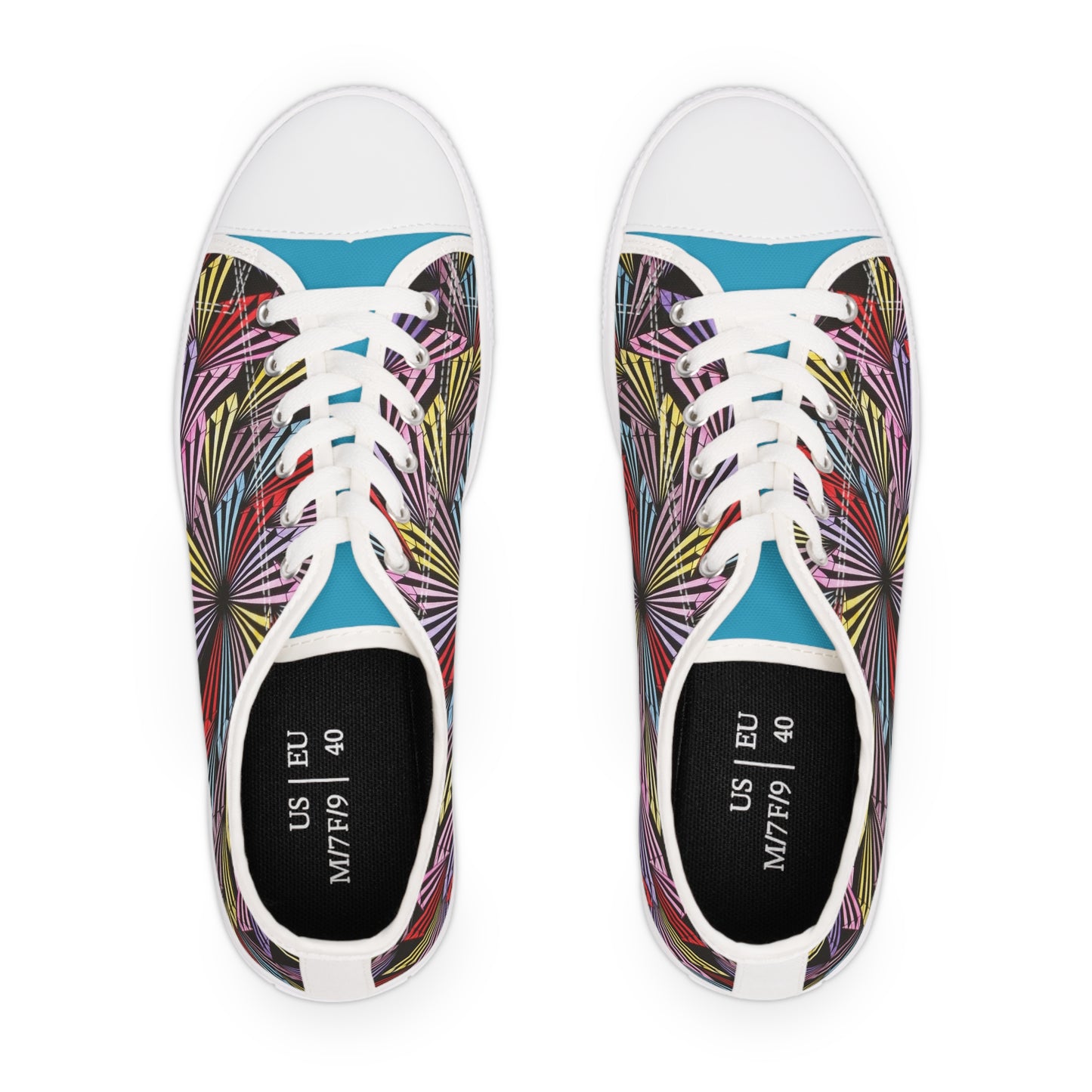 PINWHEEL (TURQUOISE) Women's Low Top Sneakers
