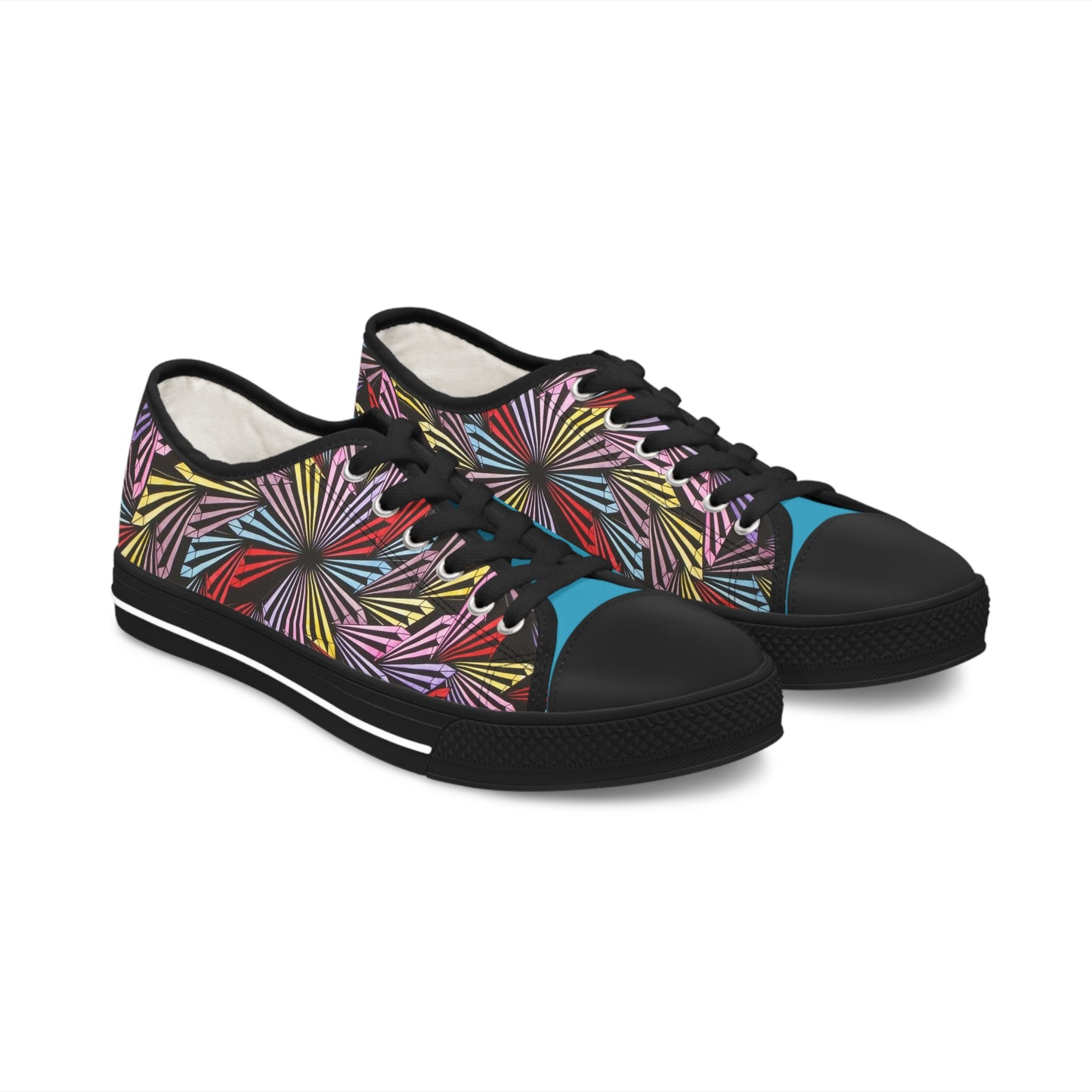 PINWHEEL (TURQUOISE) Women's Low Top Sneakers