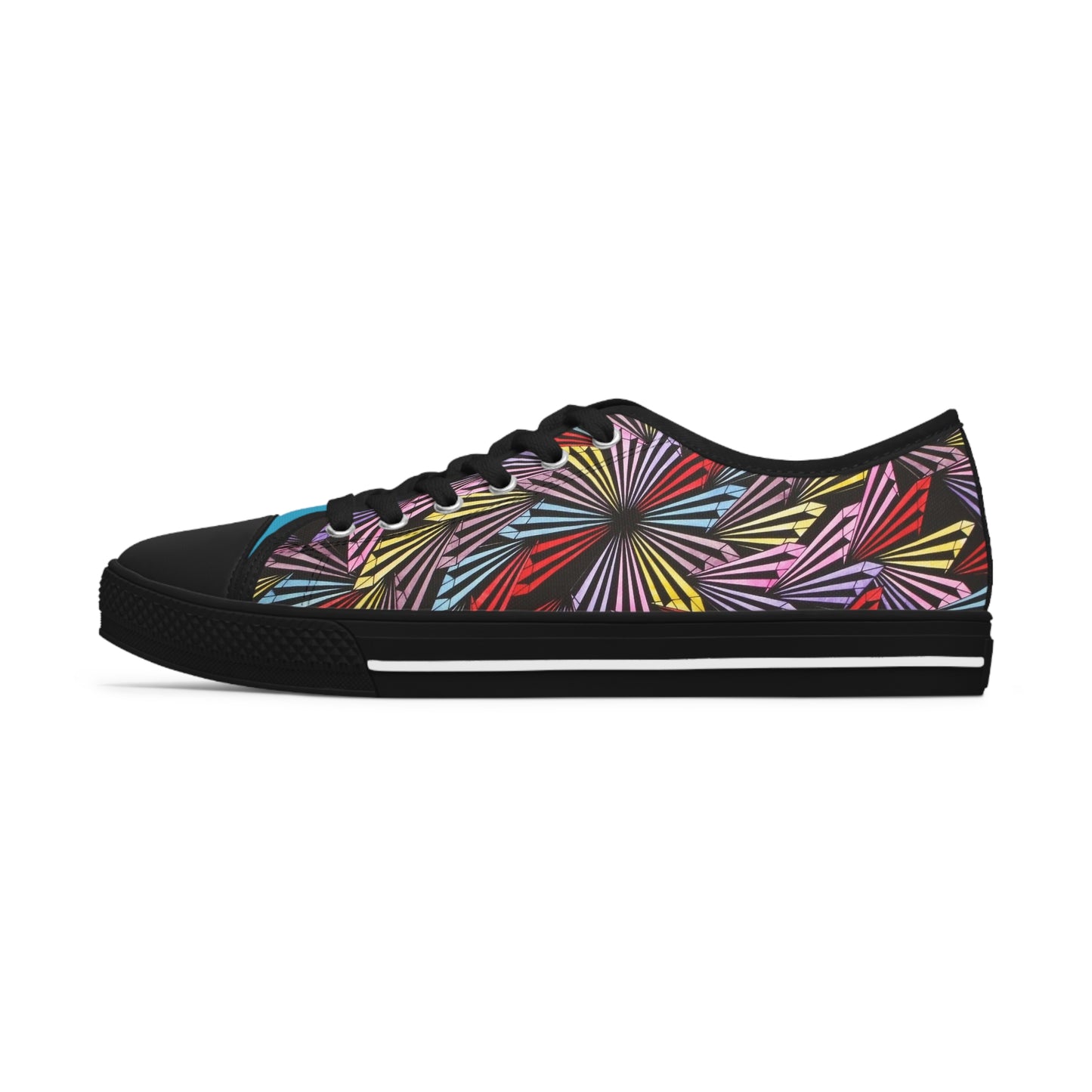 PINWHEEL (TURQUOISE) Women's Low Top Sneakers