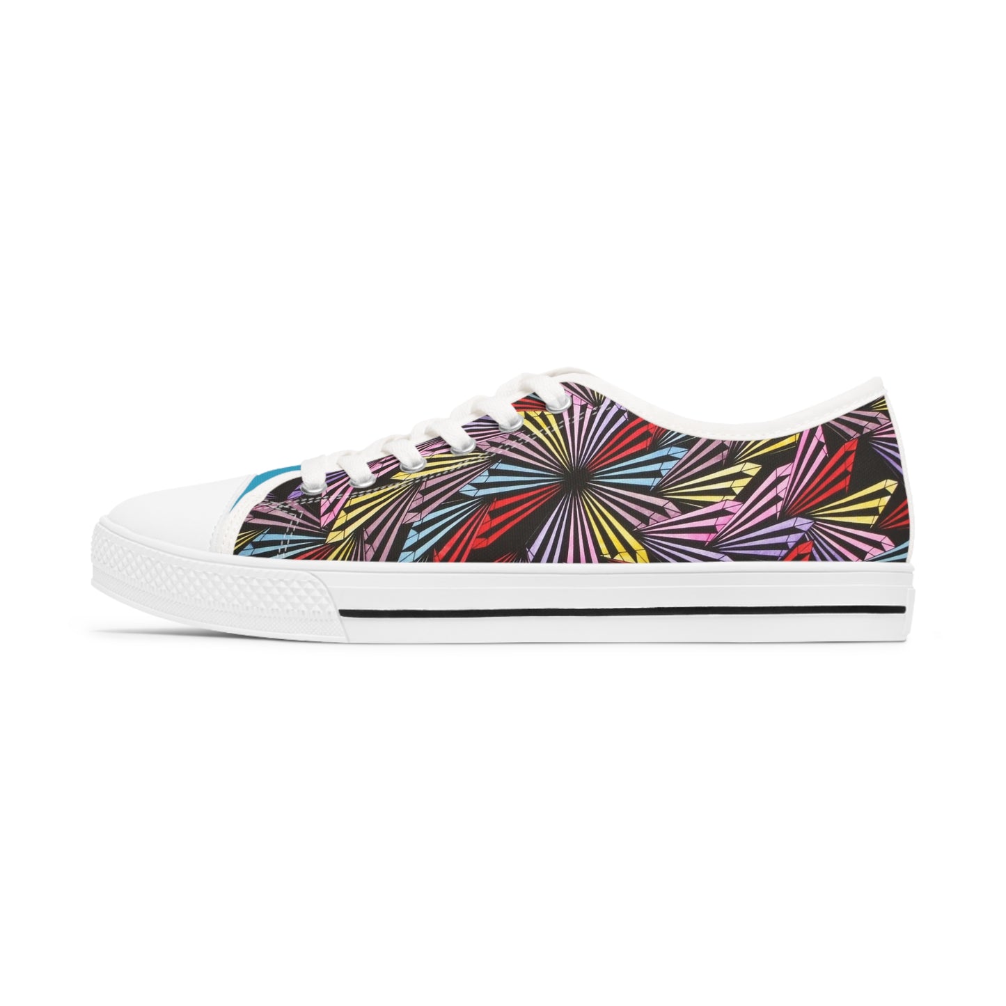 PINWHEEL (TURQUOISE) Women's Low Top Sneakers