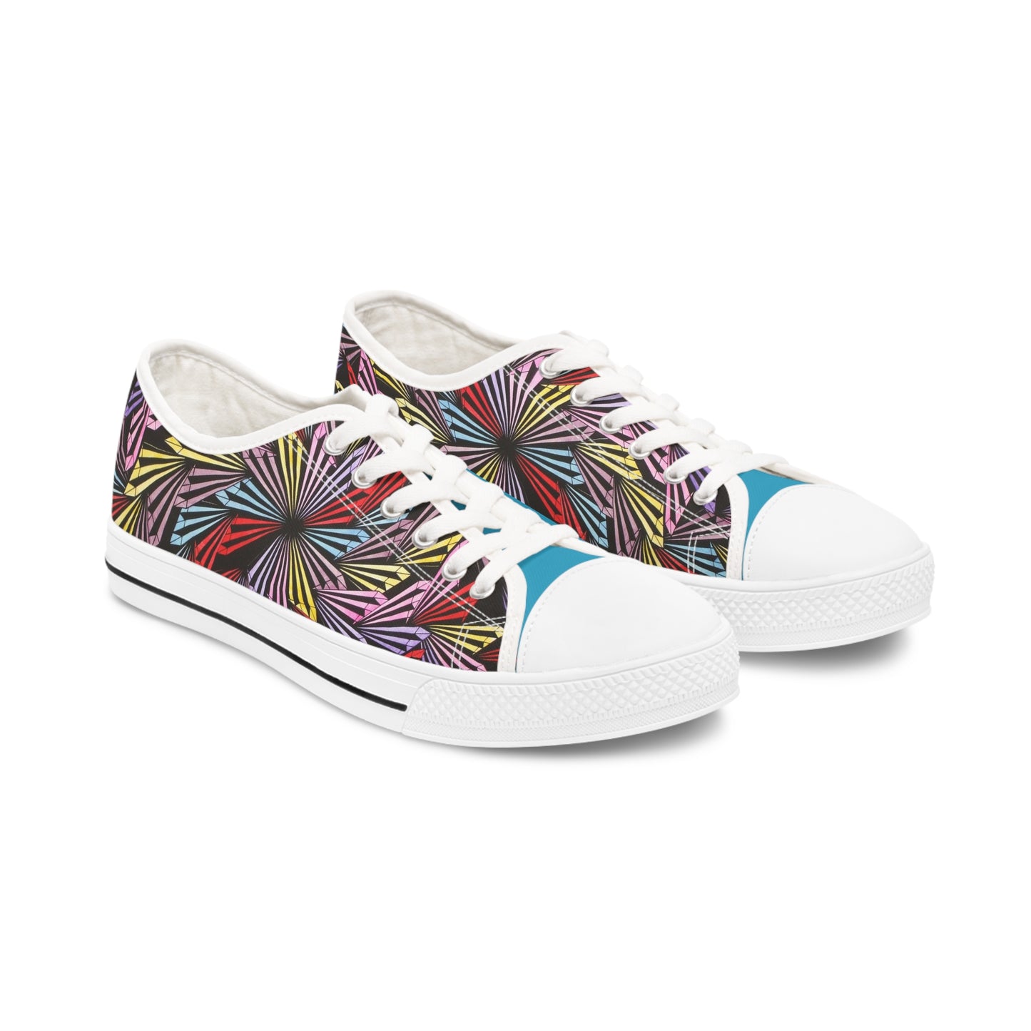 PINWHEEL (TURQUOISE) Women's Low Top Sneakers