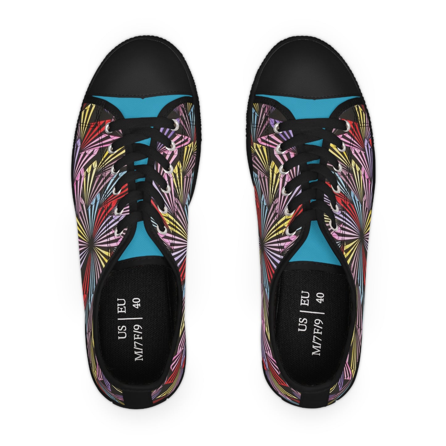 PINWHEEL (TURQUOISE) Women's Low Top Sneakers