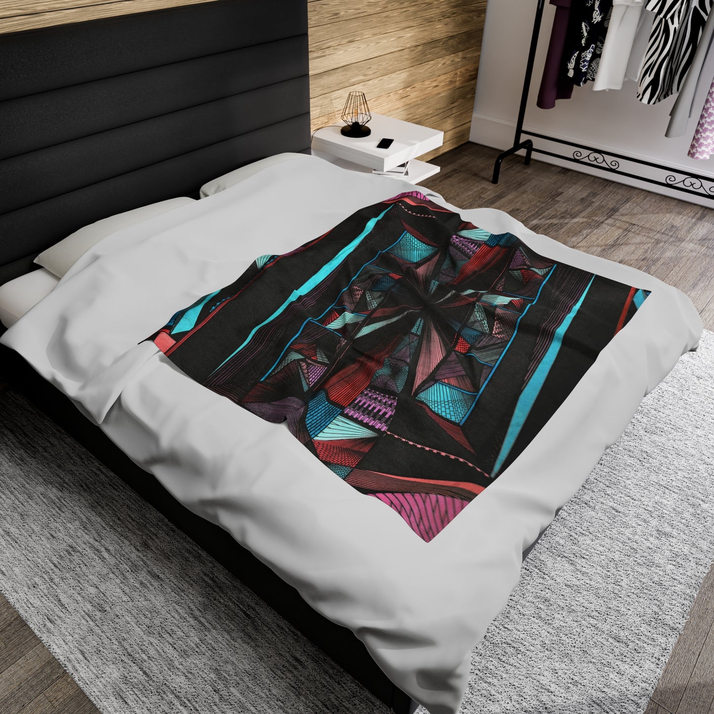 LIGHT DUO MEGALOPOLIS Velveteen Plush Blanket