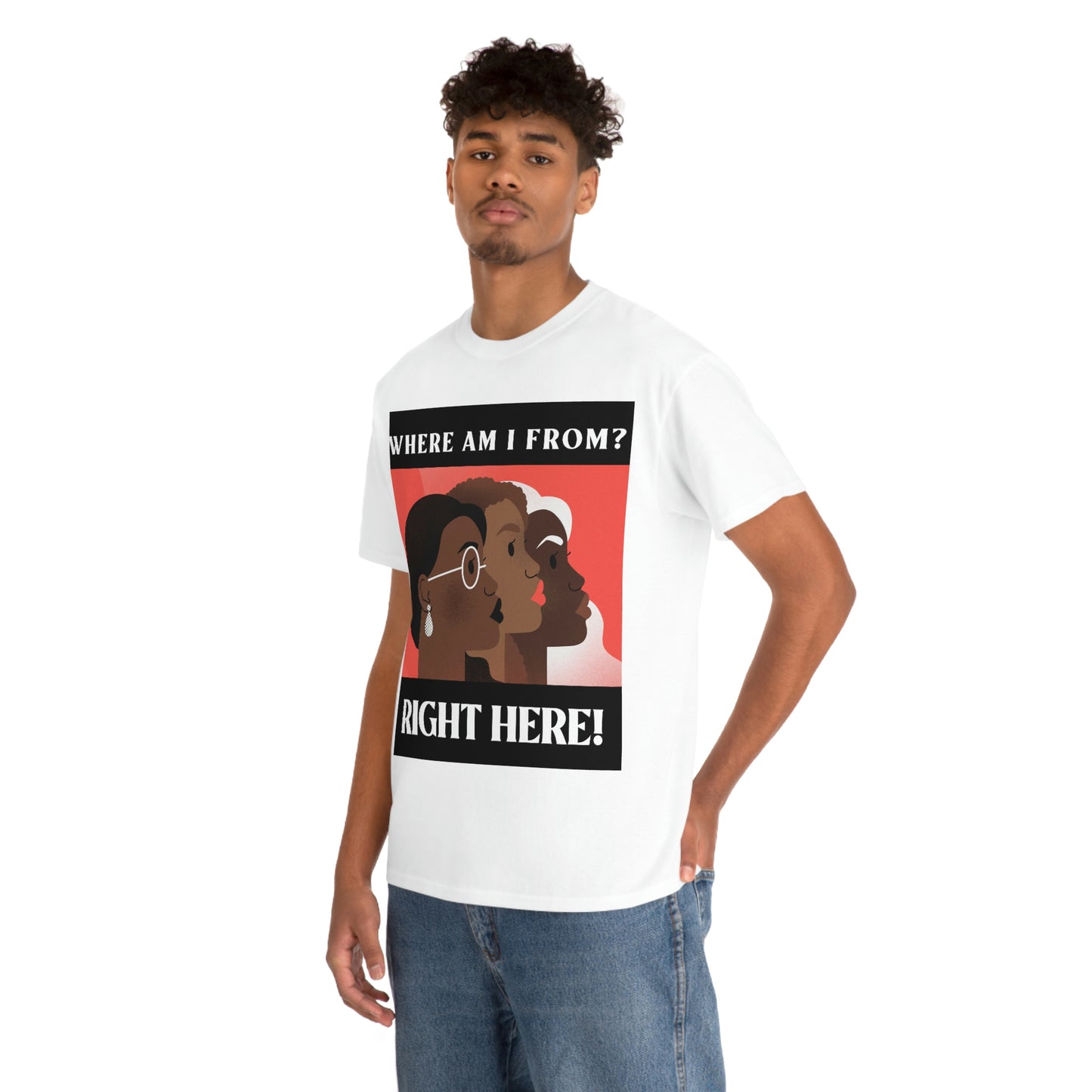WHERE AM I FROM? Unisex Heavy Cotton Tee