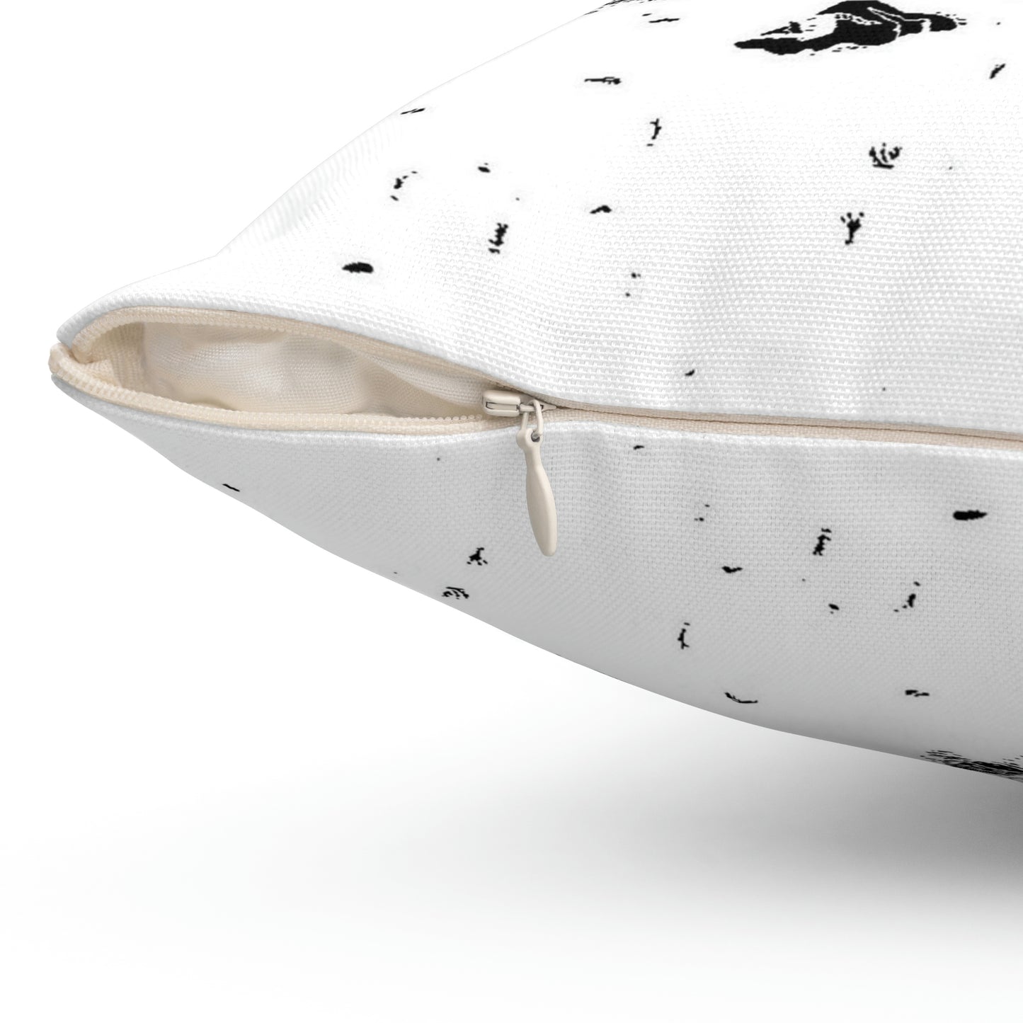 WONDERLUST (REVERSE BLACK & WHITE) Spun Polyester Square Pillow