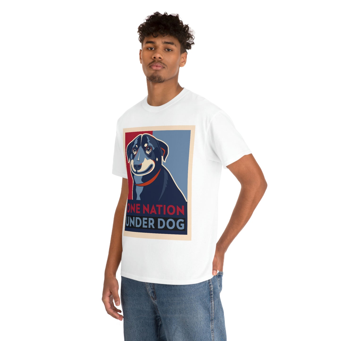 ONE NATION UNDER DOG Unisex Heavy Cotton Tee