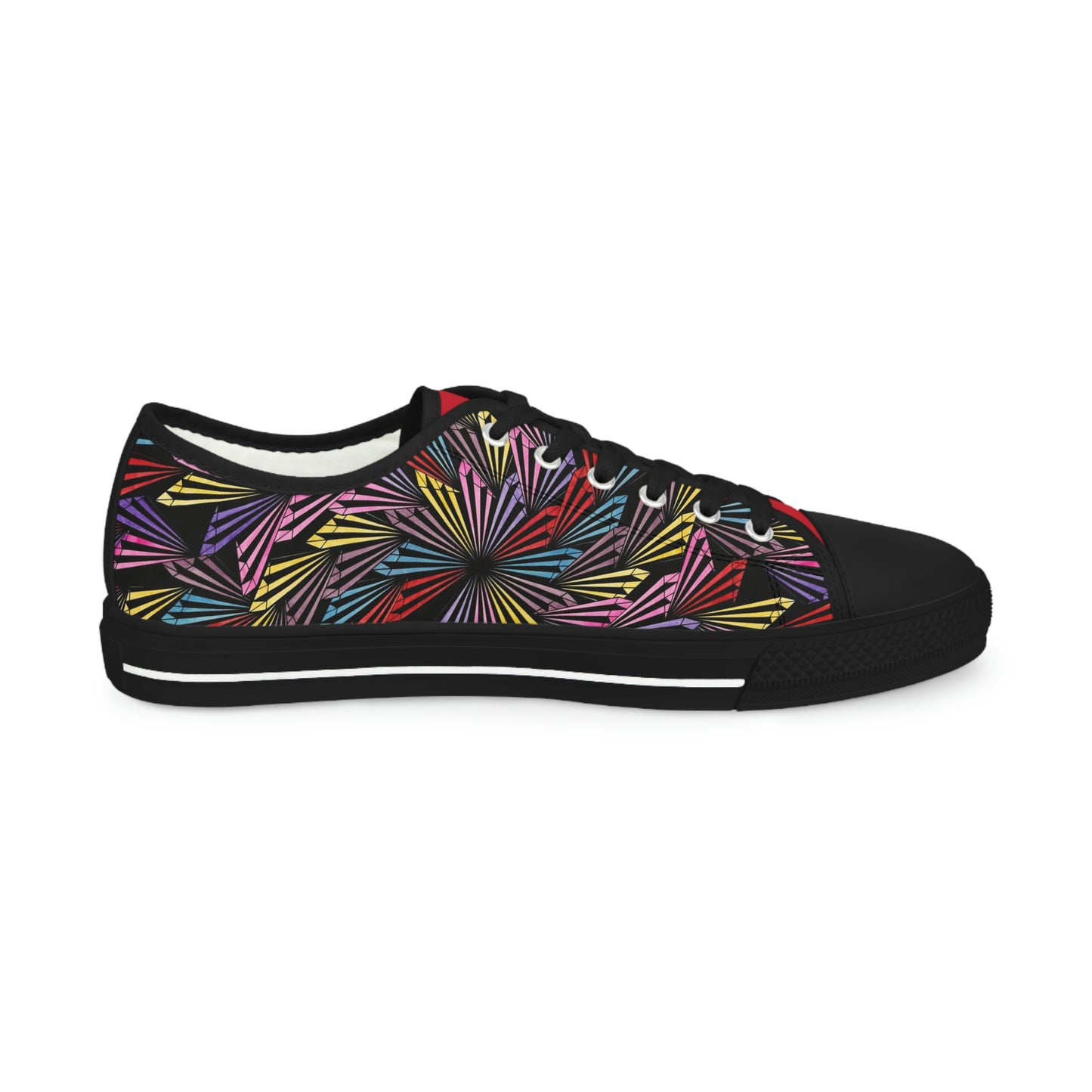 PINWHEEL (RED) Men's Low Top Sneakers