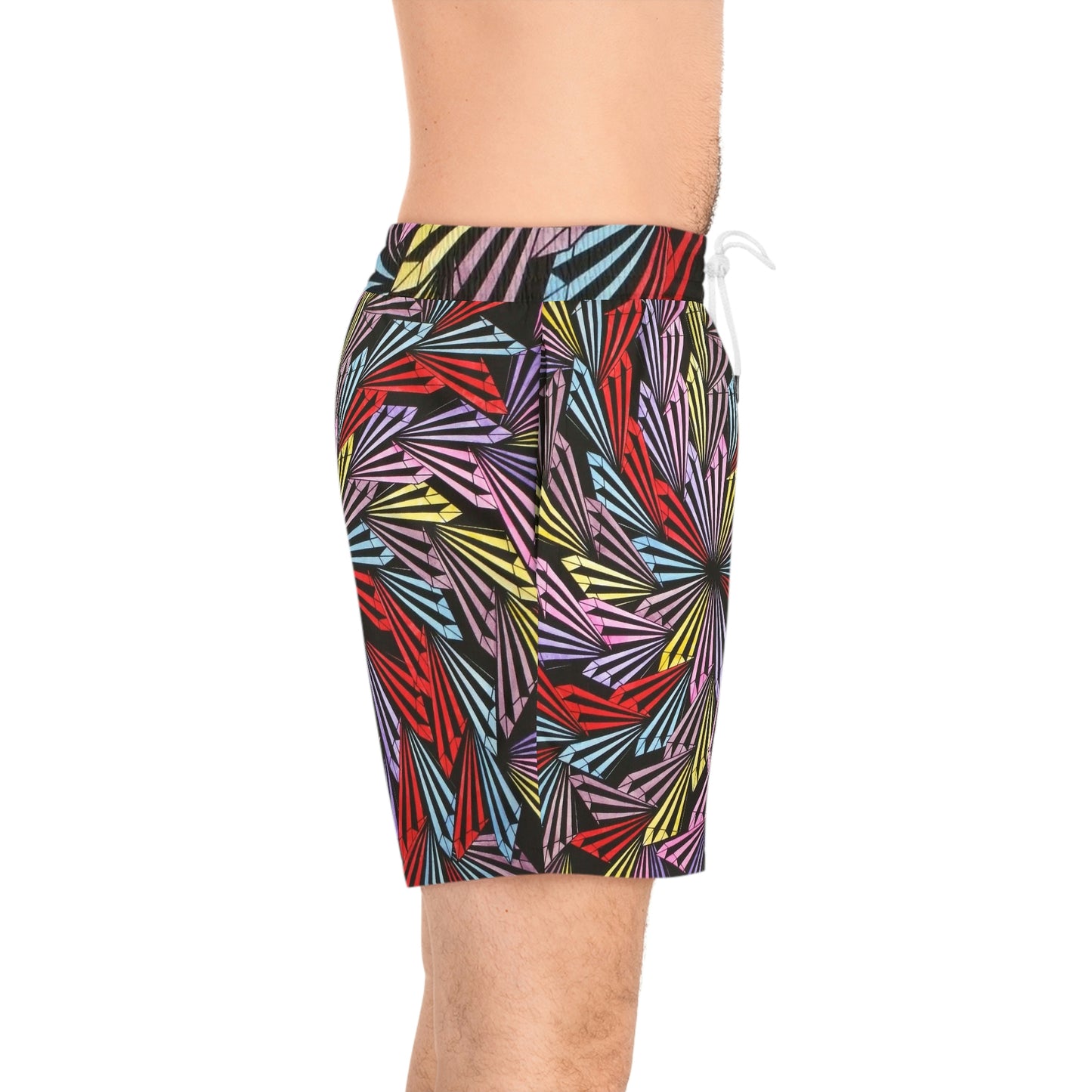 PINWHEEL Men's Mid-Length Swim Shorts (AOP)