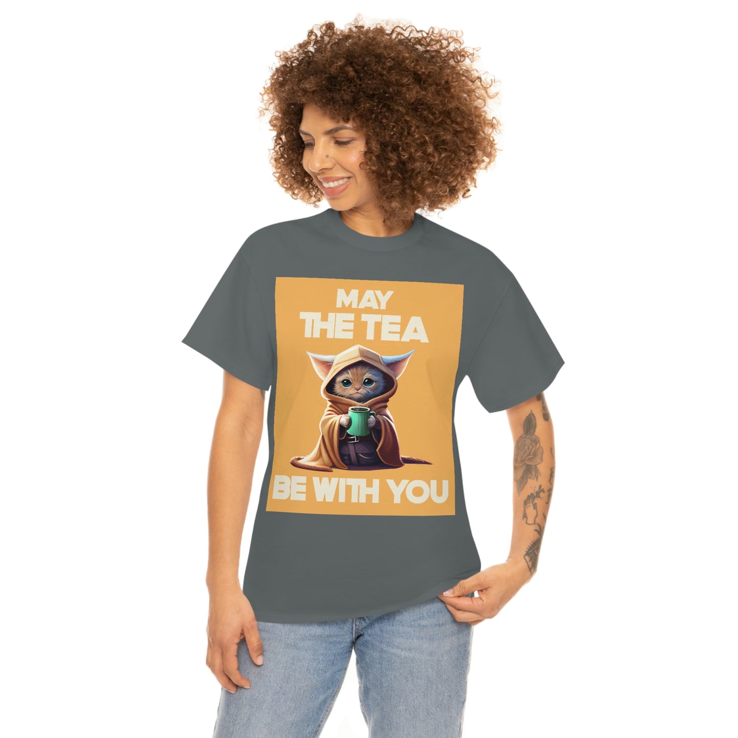 MAY THE TEA BE WITH YOU Unisex Heavy Cotton Tee
