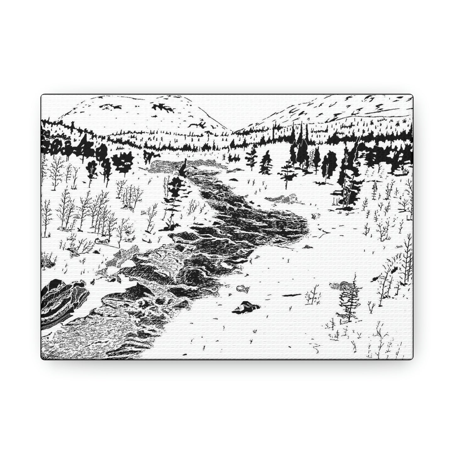 WONDERLUST Reversed Black & White Canvas Gallery Wraps