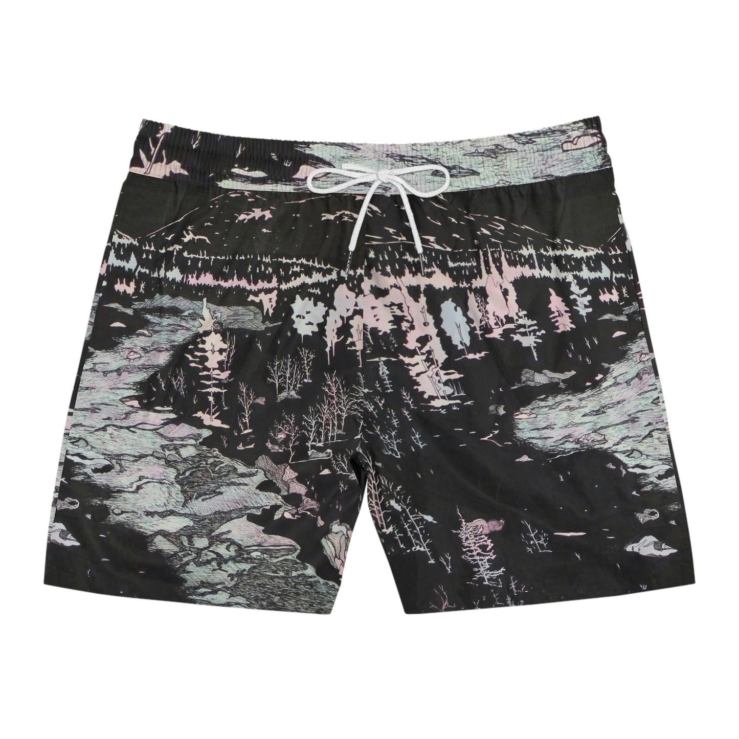 WONDERLUST Men's Mid-Length Swim Shorts (AOP)