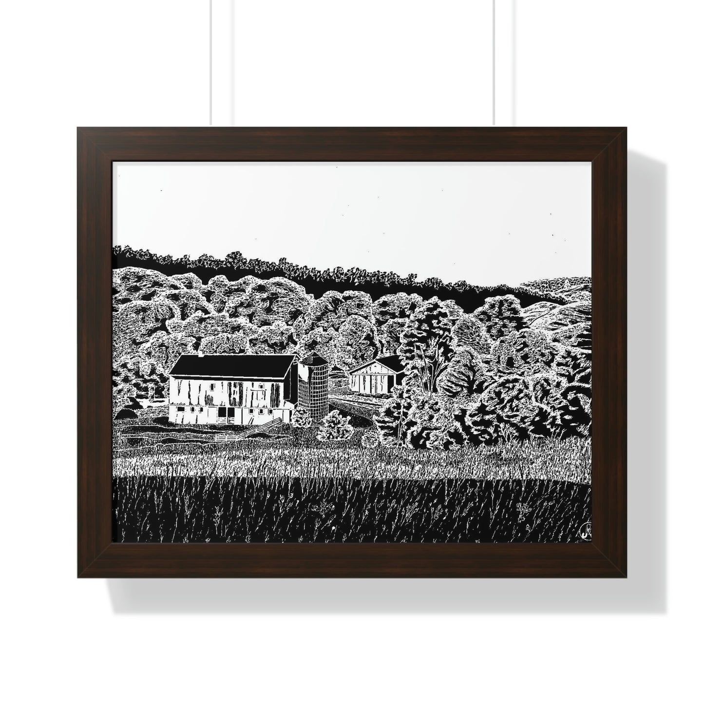 IMPASS (REVERSE BLACK & WHITE) Framed Horizontal Poster