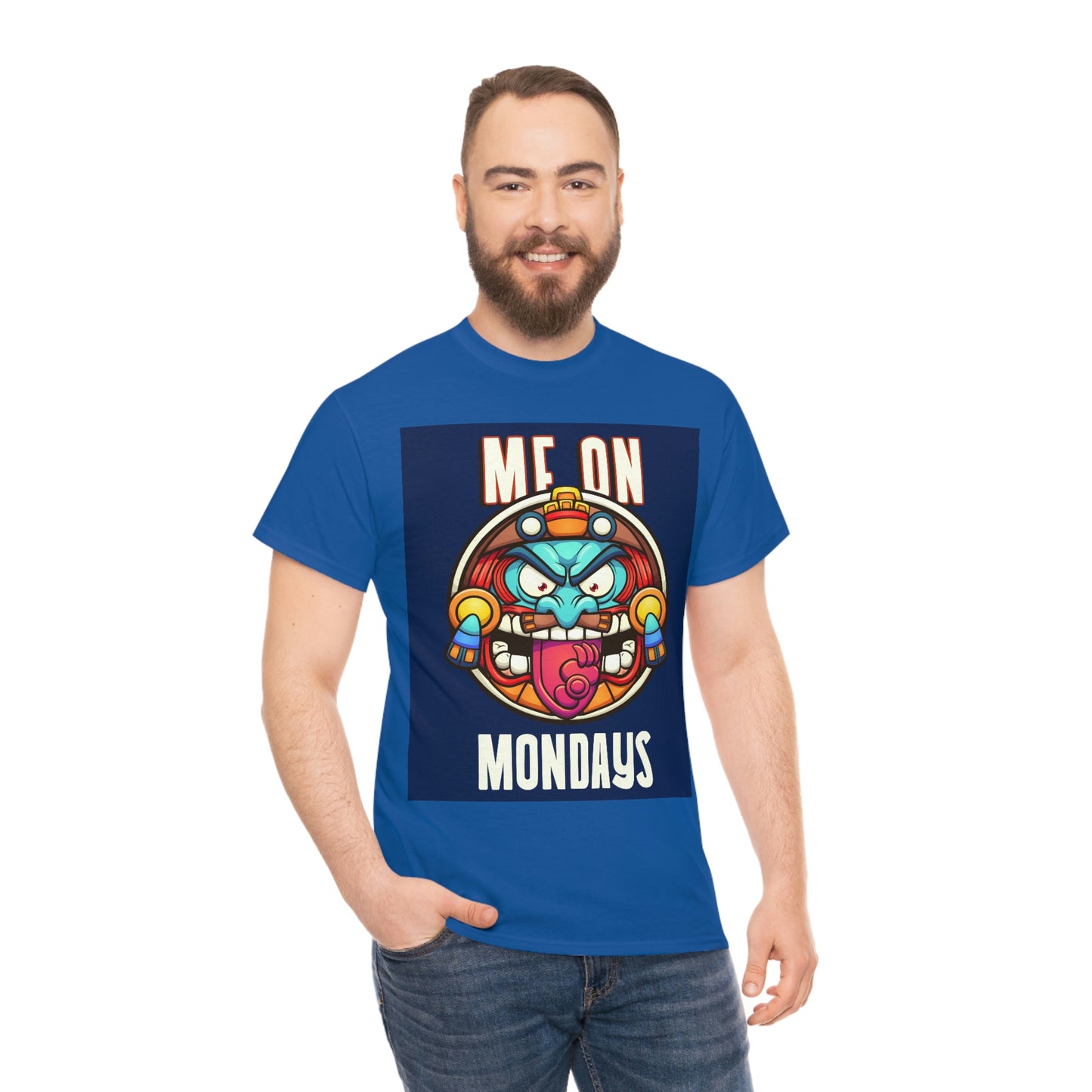 ME ON MONDAYS (BLUE) Unisex Heavy Cotton Tee