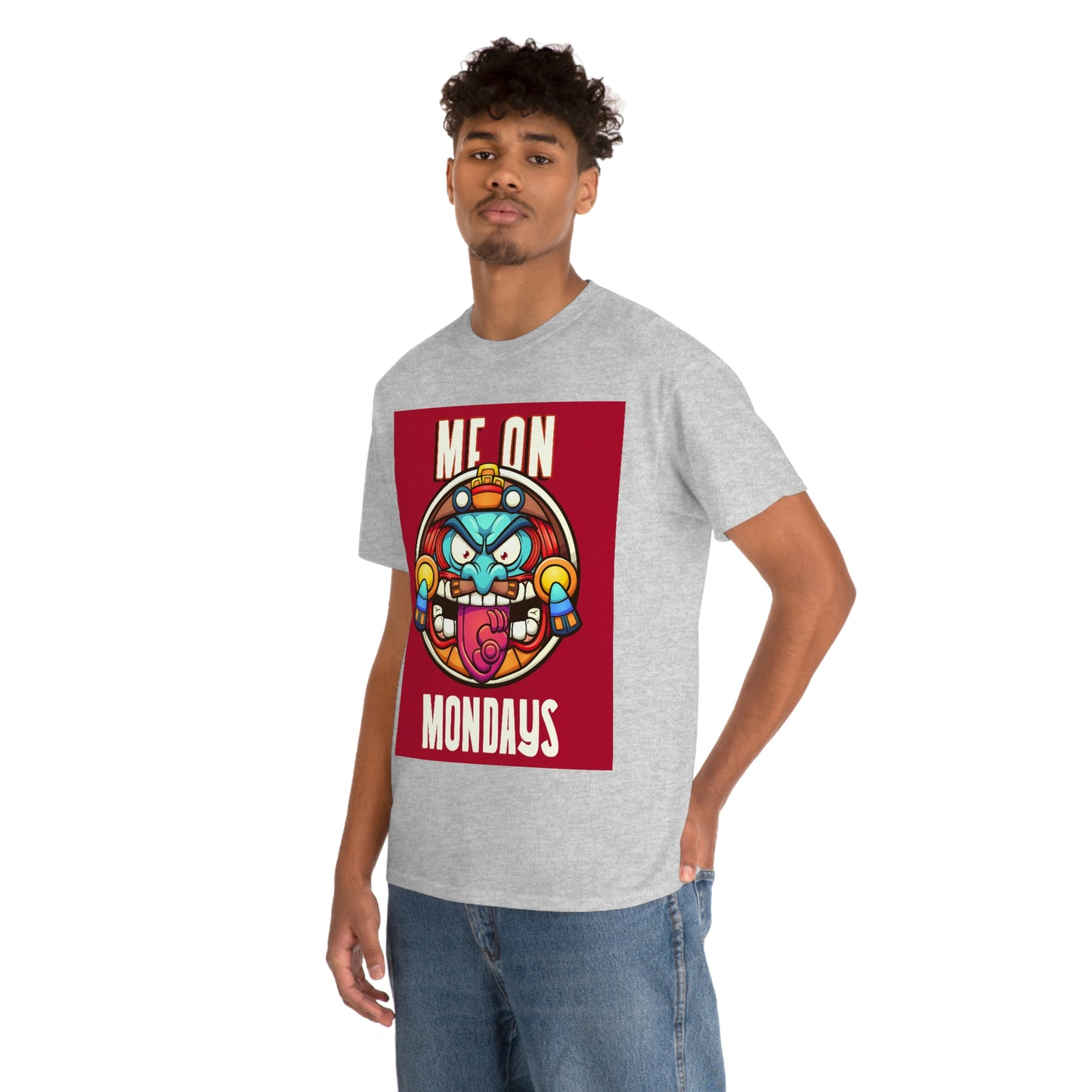 ME ON MONDAYS (RED) Unisex Heavy Cotton Tee