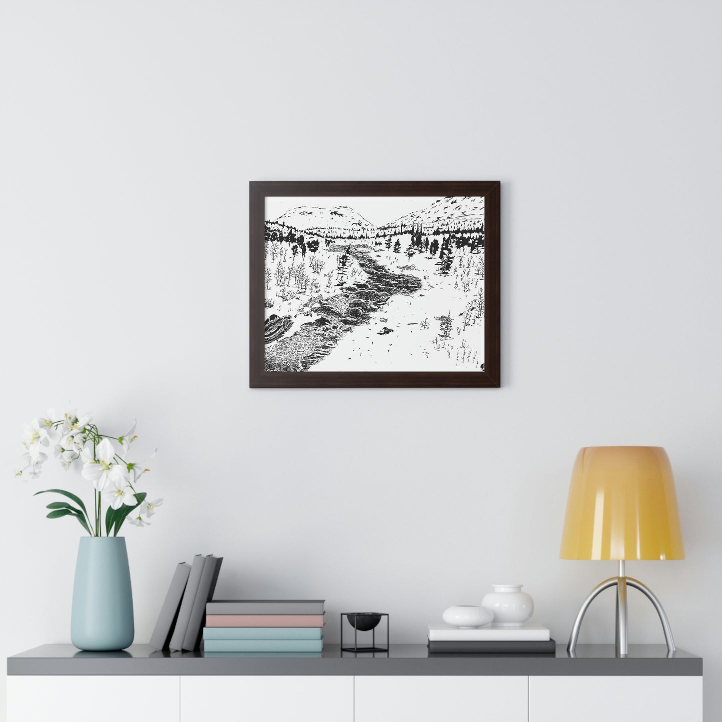 WONDERLUST (REVERSE BLACK & WHITE) Framed Horizontal Poster