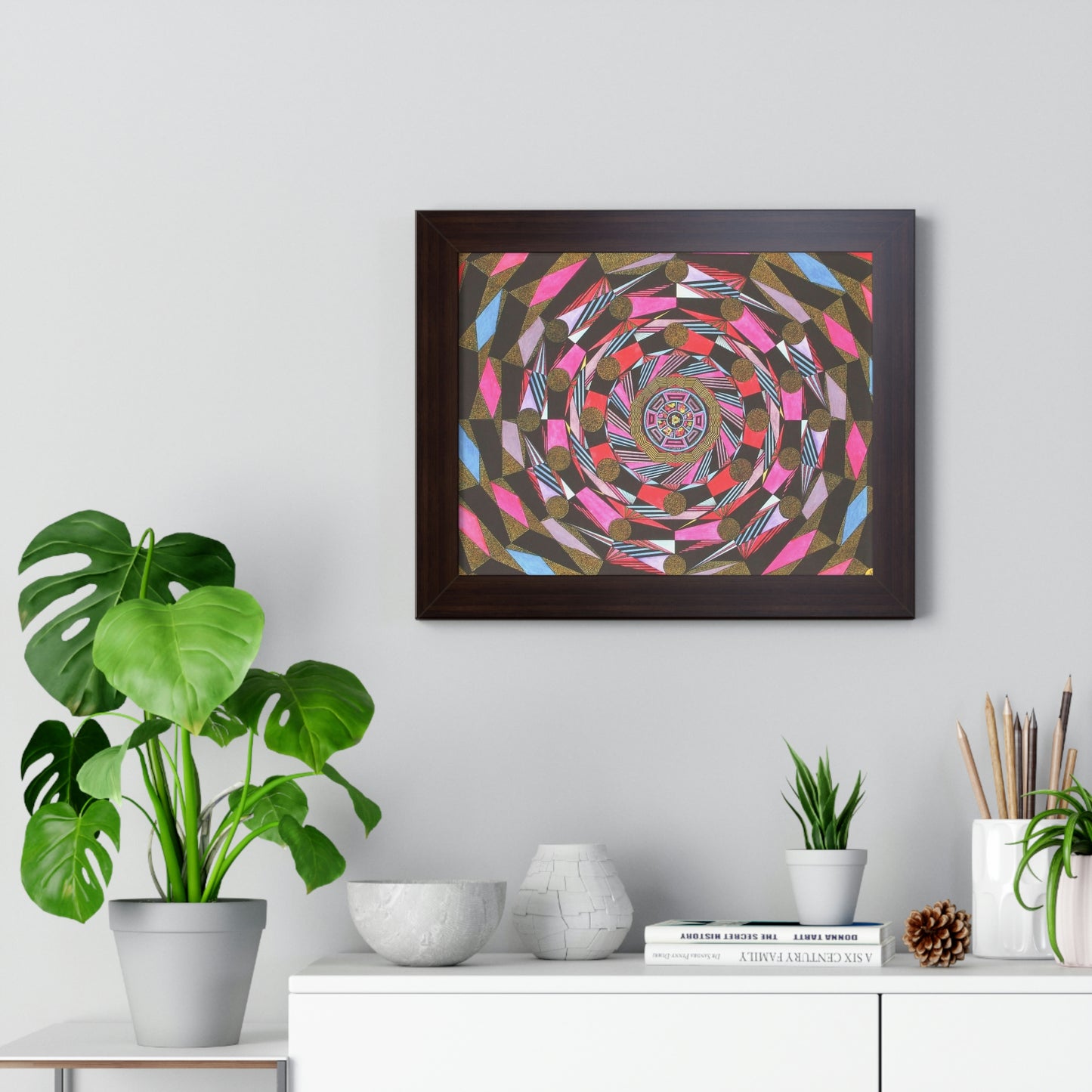 THE ABSTRACT COLONNADE Framed Horizontal Poster