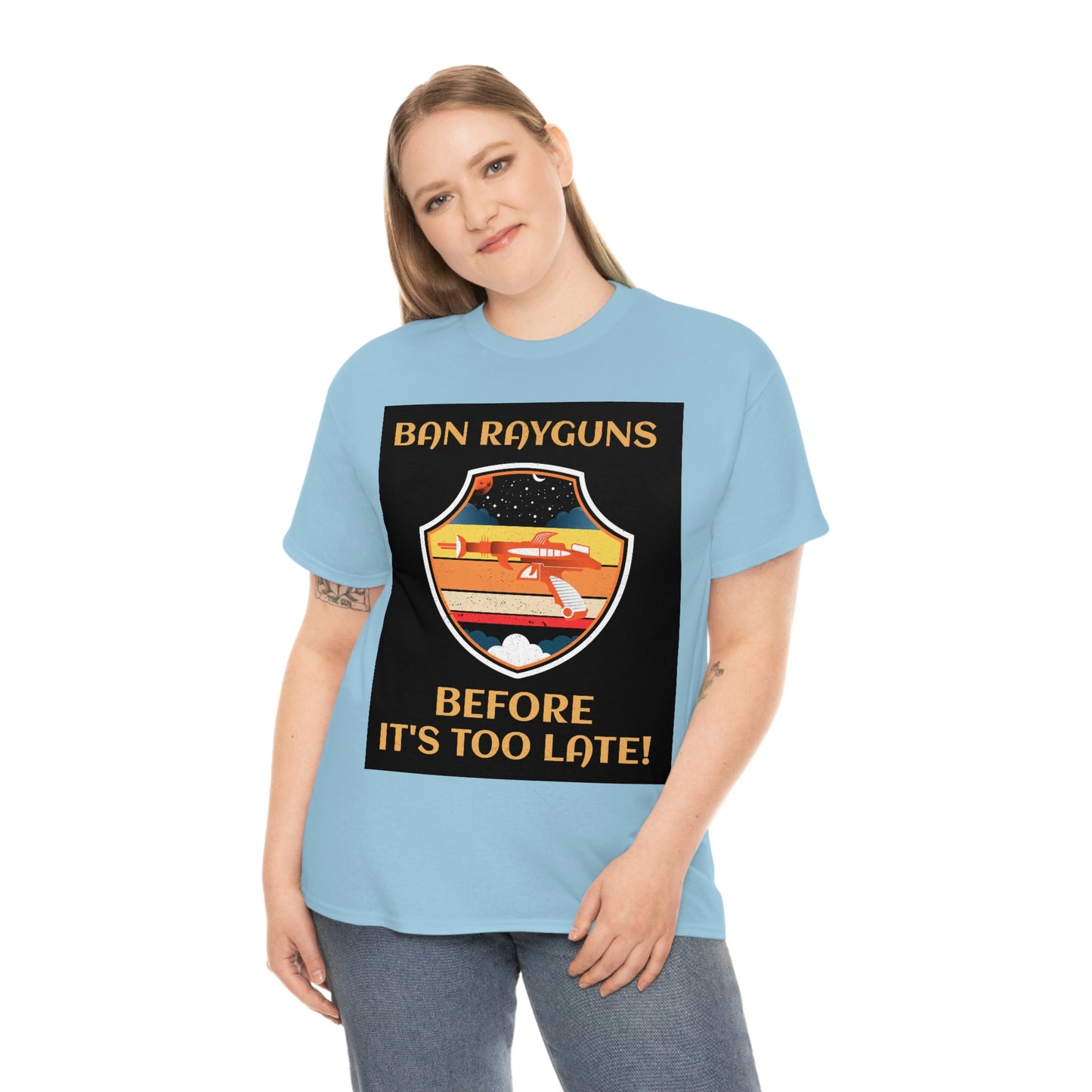 BAN RAYGUNS Unisex Heavy Cotton Tee