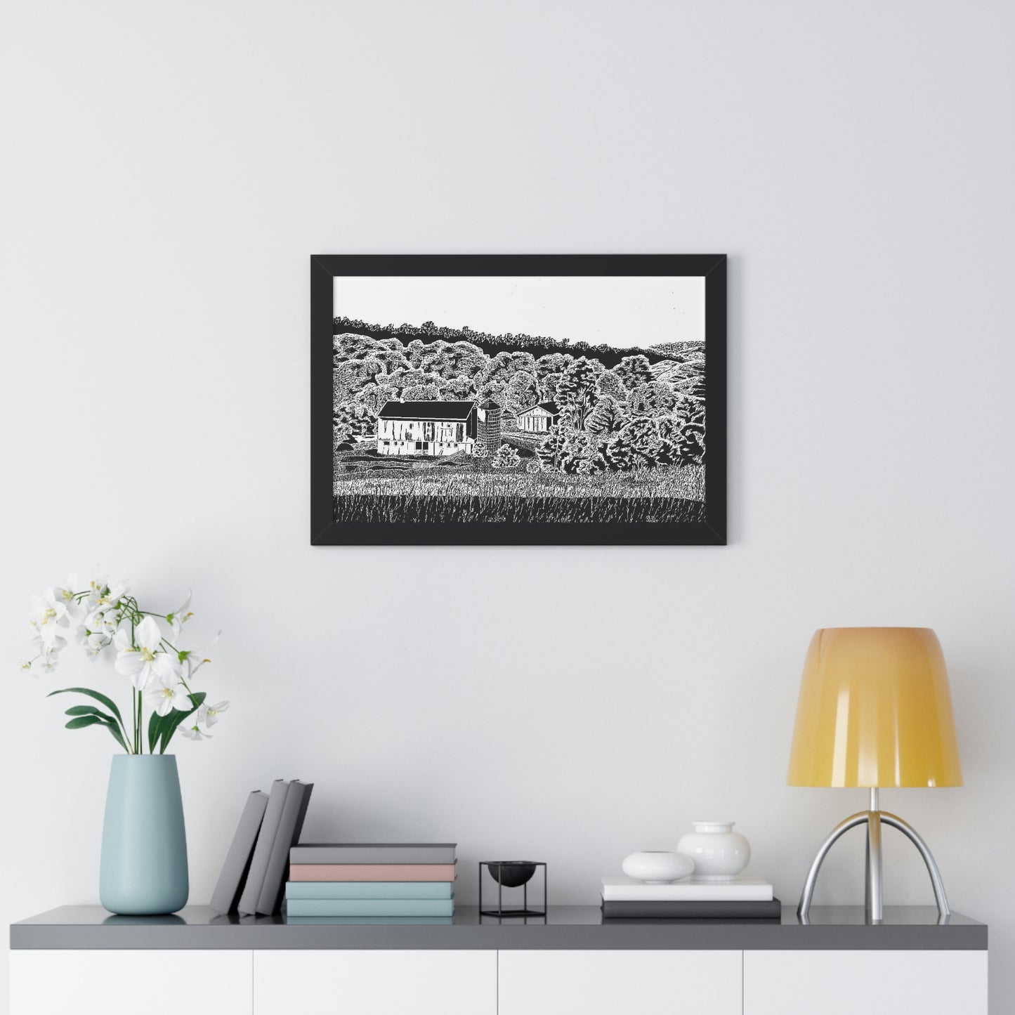IMPASS (REVERSE BLACK & WHITE) Framed Horizontal Poster