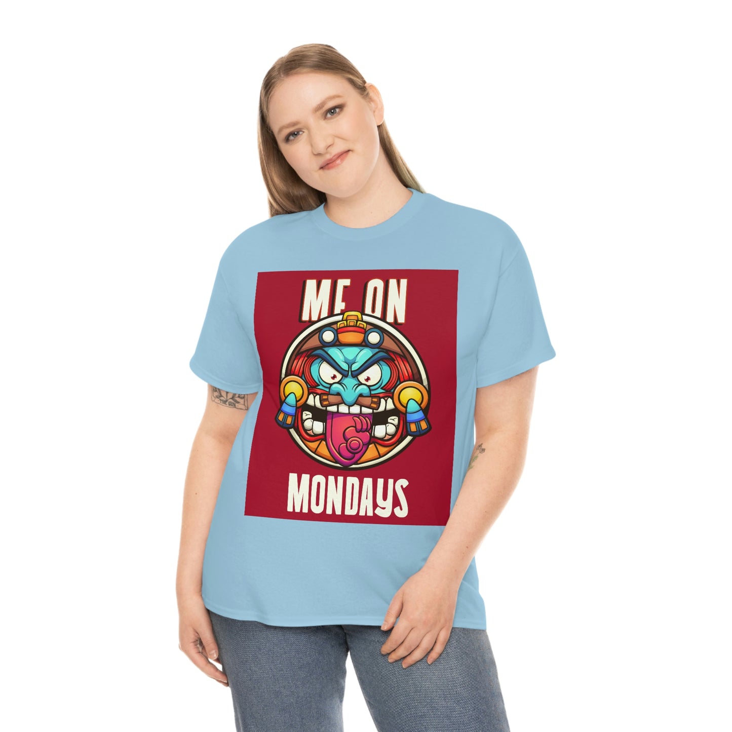 ME ON MONDAYS (RED) Unisex Heavy Cotton Tee
