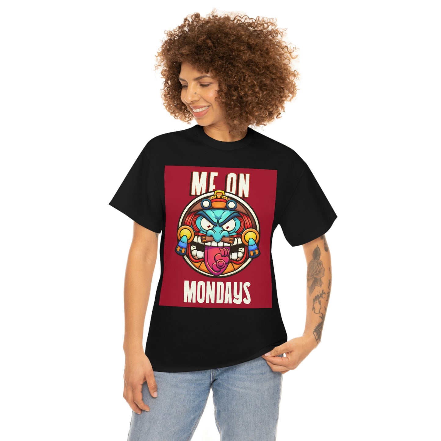 ME ON MONDAYS (RED) Unisex Heavy Cotton Tee