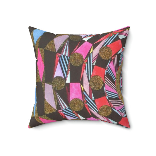 ABSTRACT COLONNADE Spun Polyester Square Pillow
