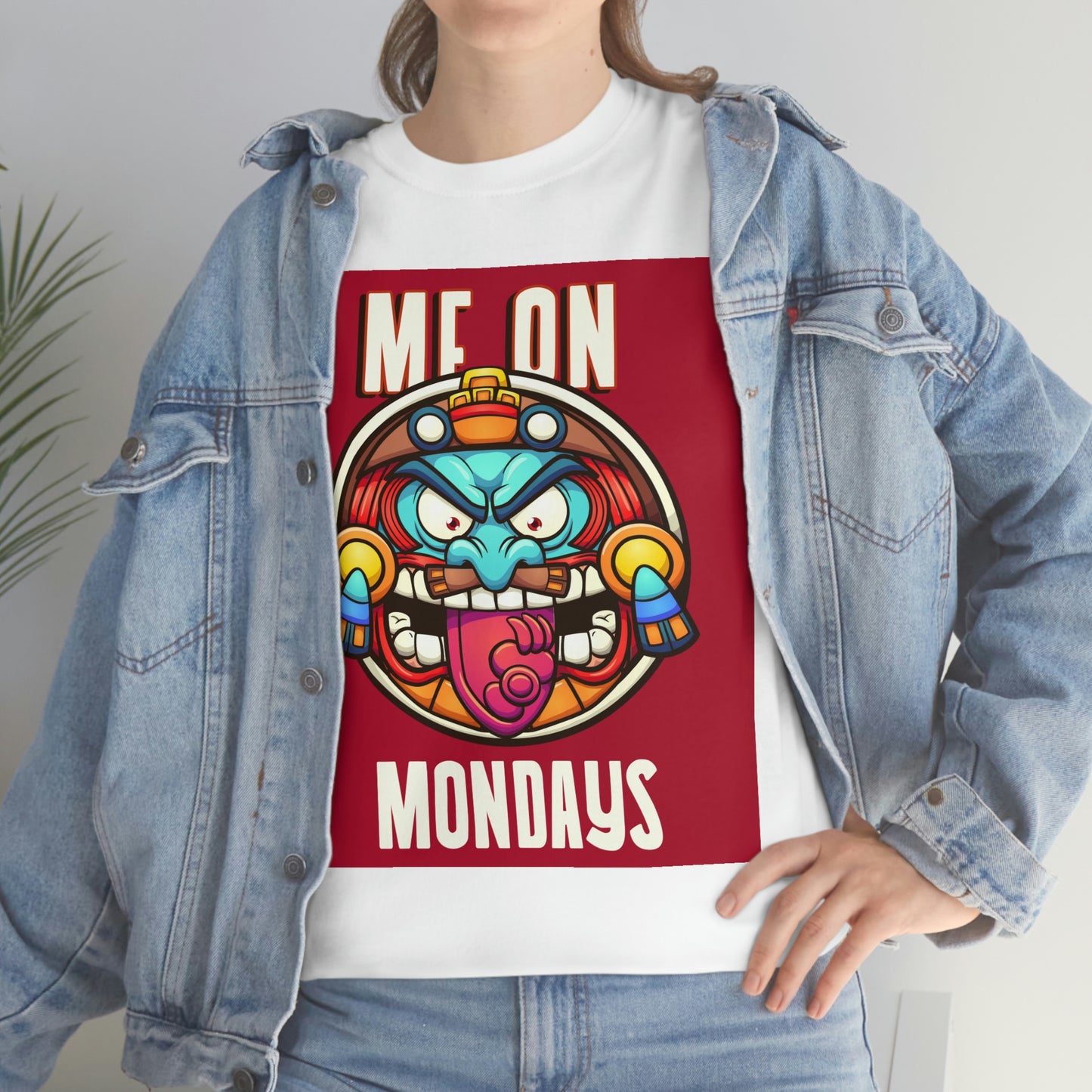 ME ON MONDAYS (RED) Unisex Heavy Cotton Tee