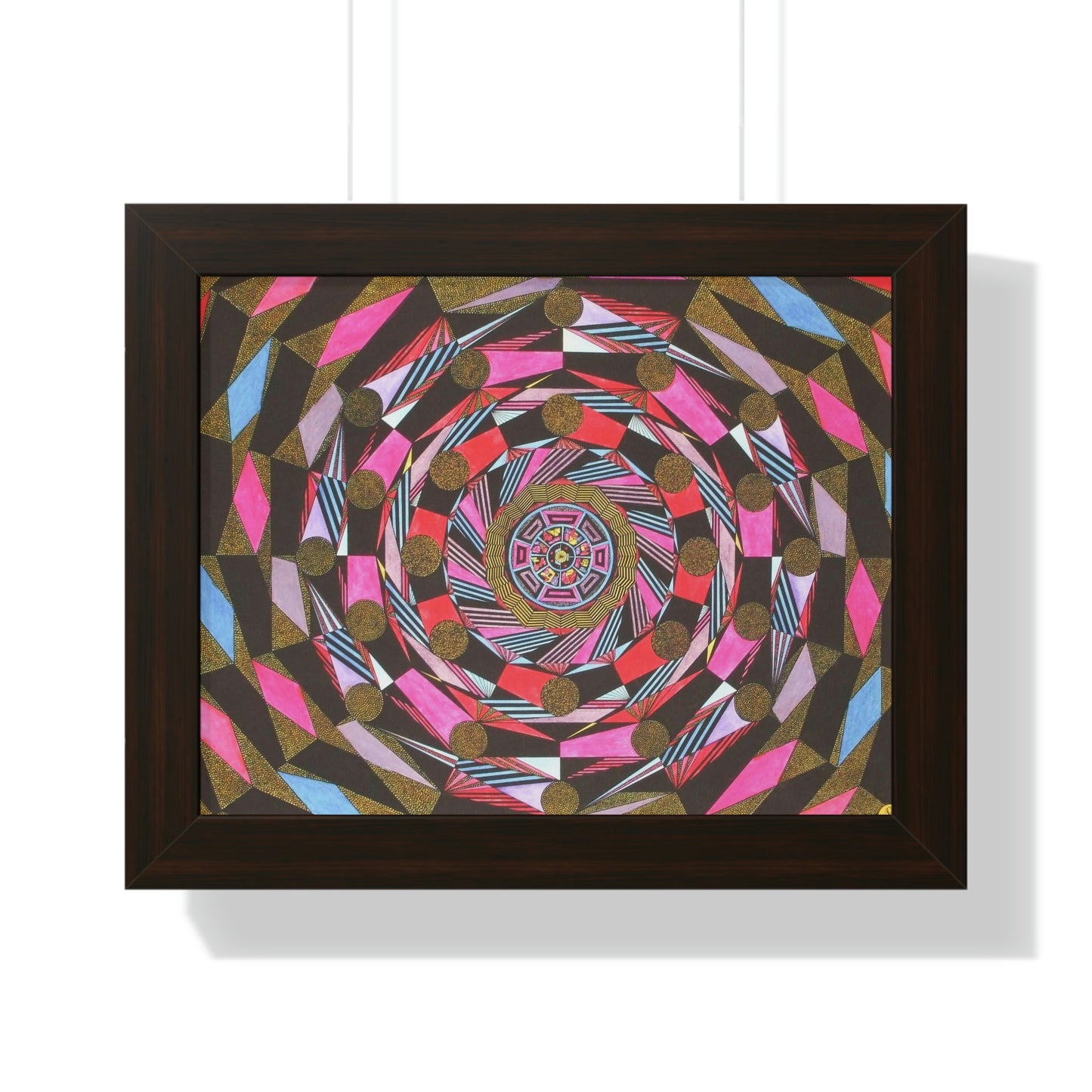 THE ABSTRACT COLONNADE Framed Horizontal Poster