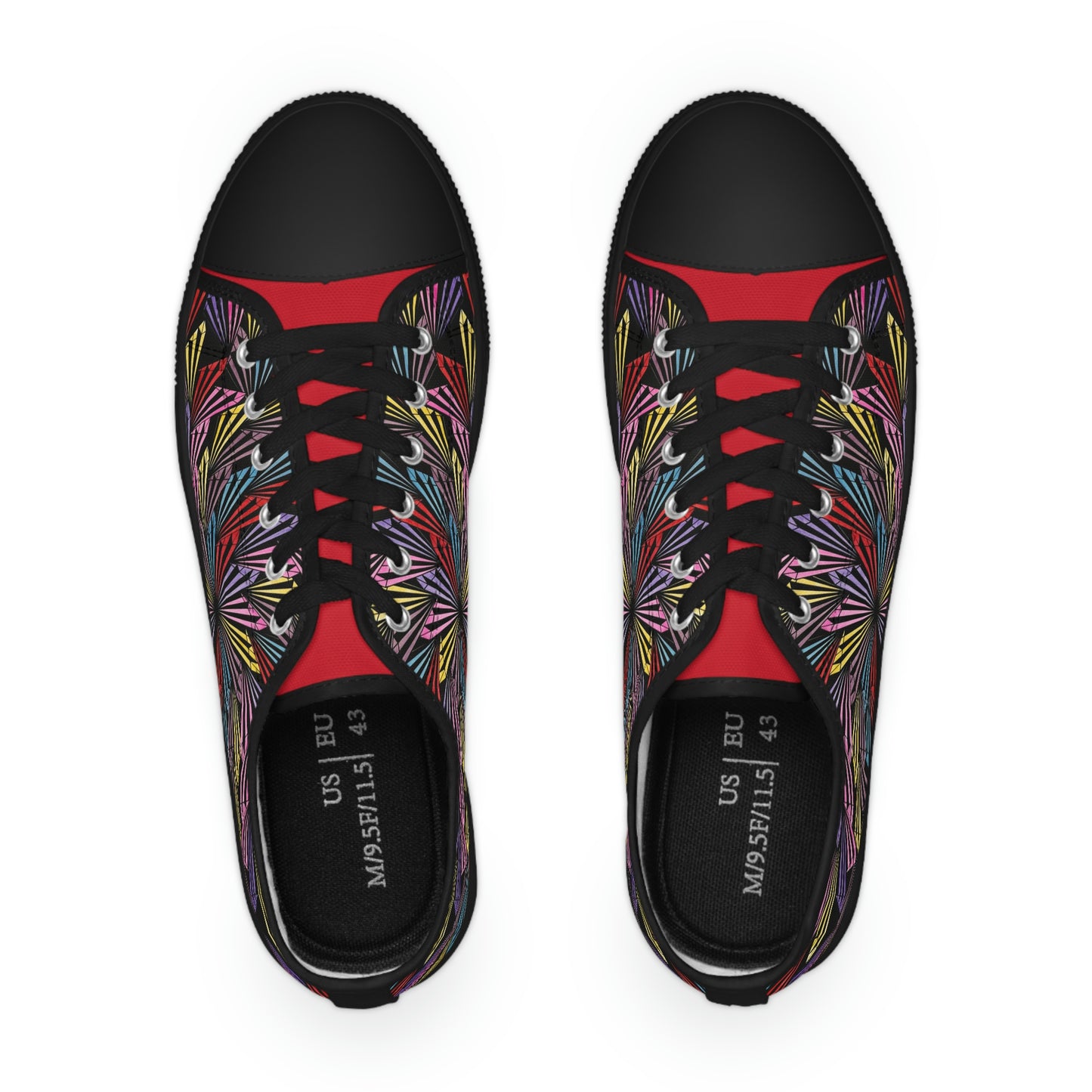 PINWHEEL (RED) Men's Low Top Sneakers