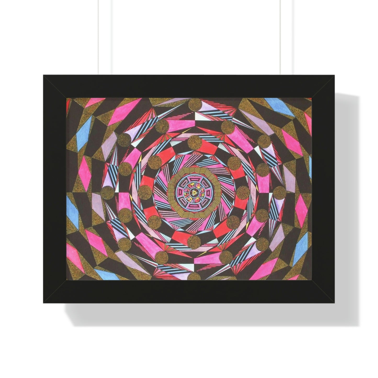 THE ABSTRACT COLONNADE Framed Horizontal Poster