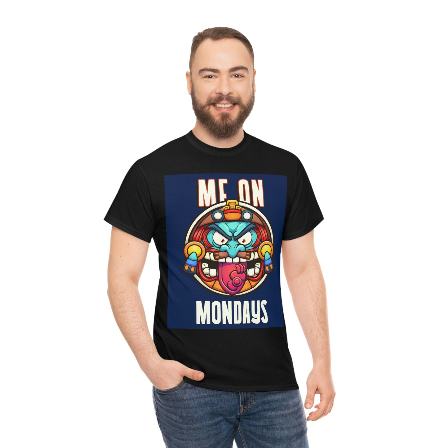 ME ON MONDAYS (BLUE) Unisex Heavy Cotton Tee