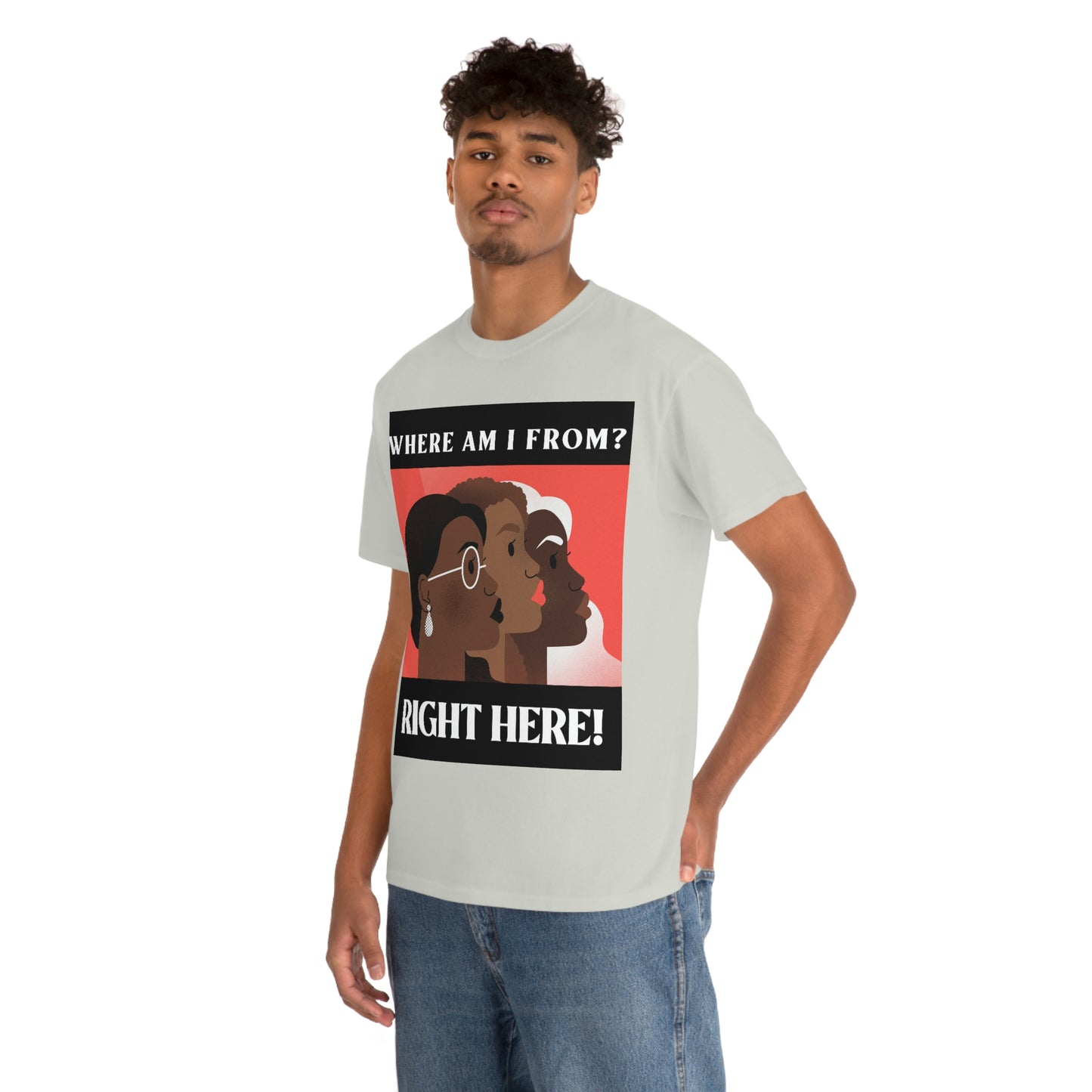 WHERE AM I FROM? Unisex Heavy Cotton Tee