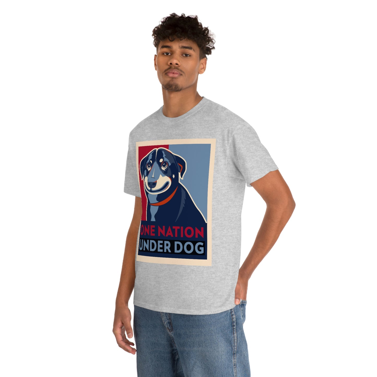 ONE NATION UNDER DOG Unisex Heavy Cotton Tee