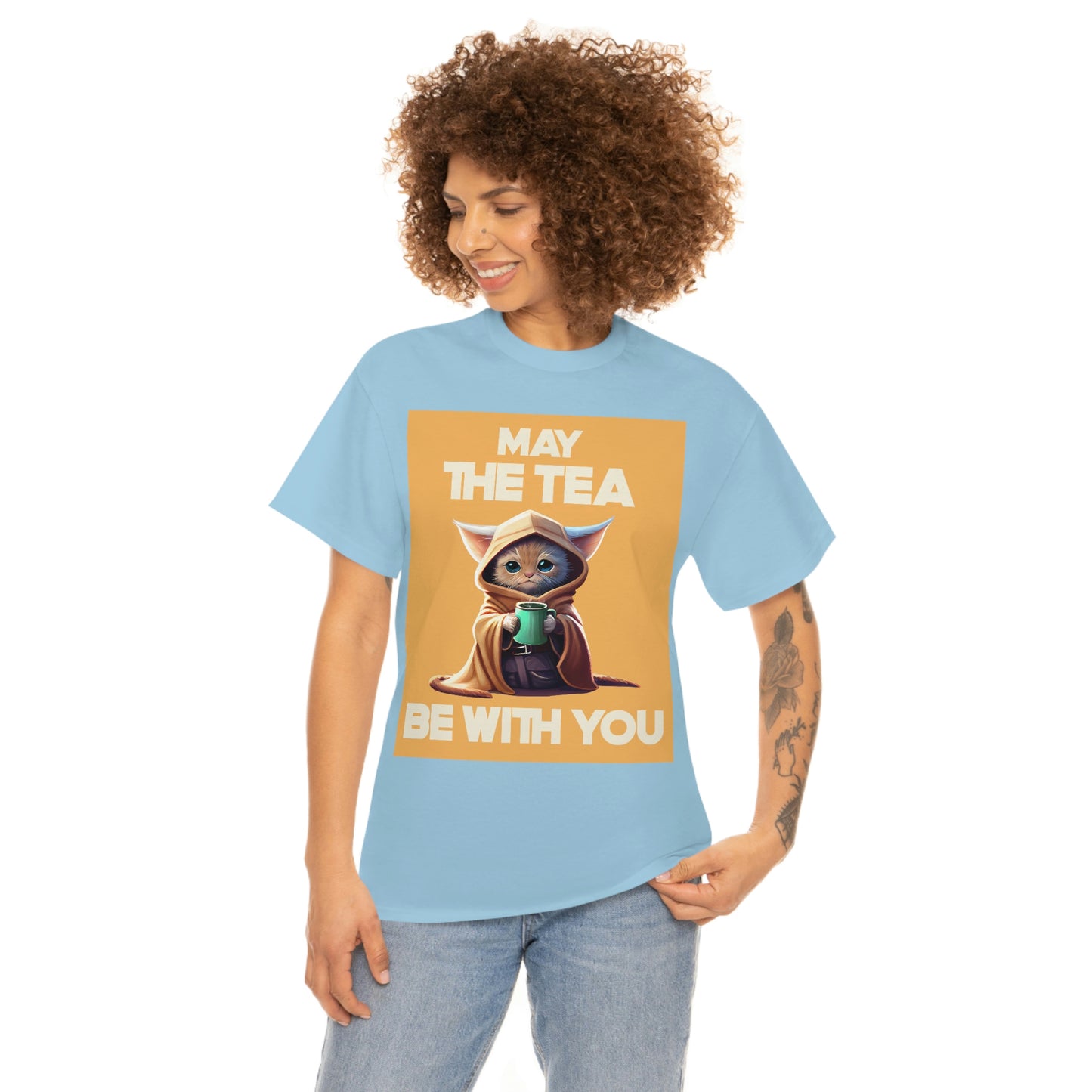MAY THE TEA BE WITH YOU Unisex Heavy Cotton Tee