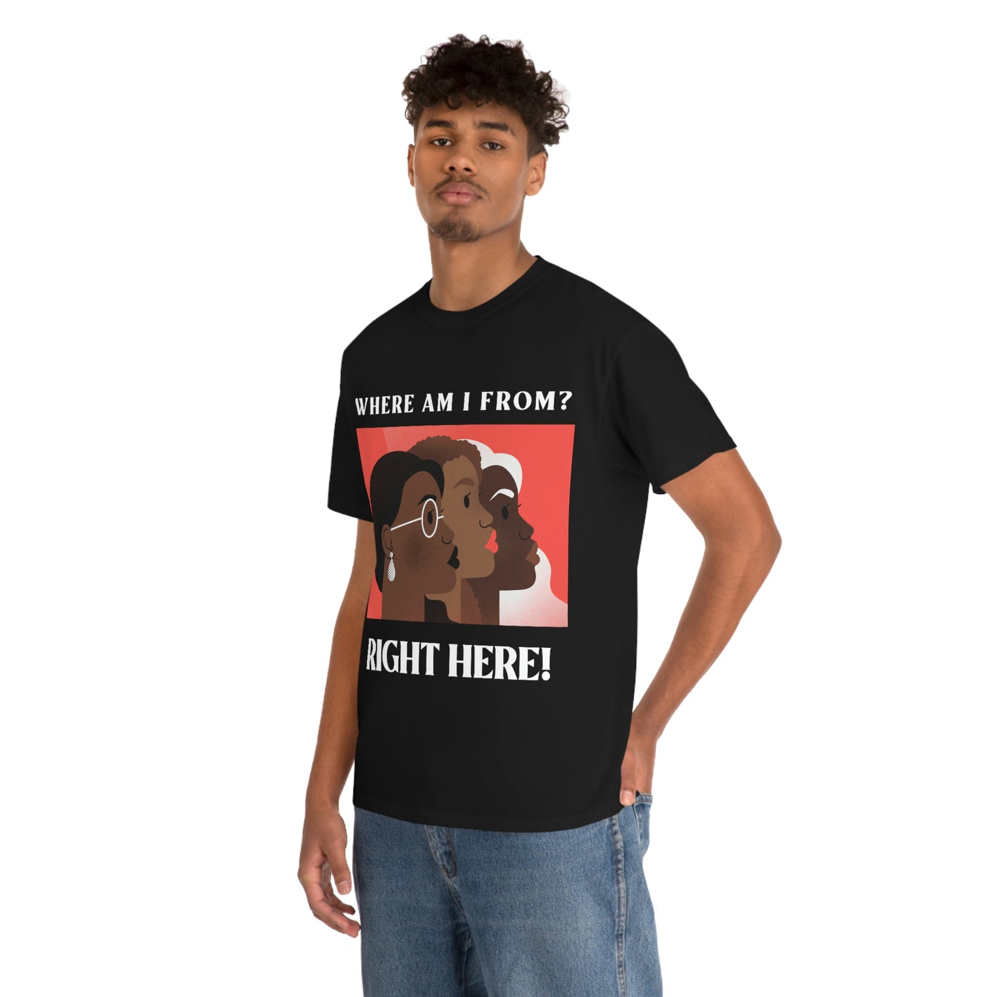 WHERE AM I FROM? Unisex Heavy Cotton Tee