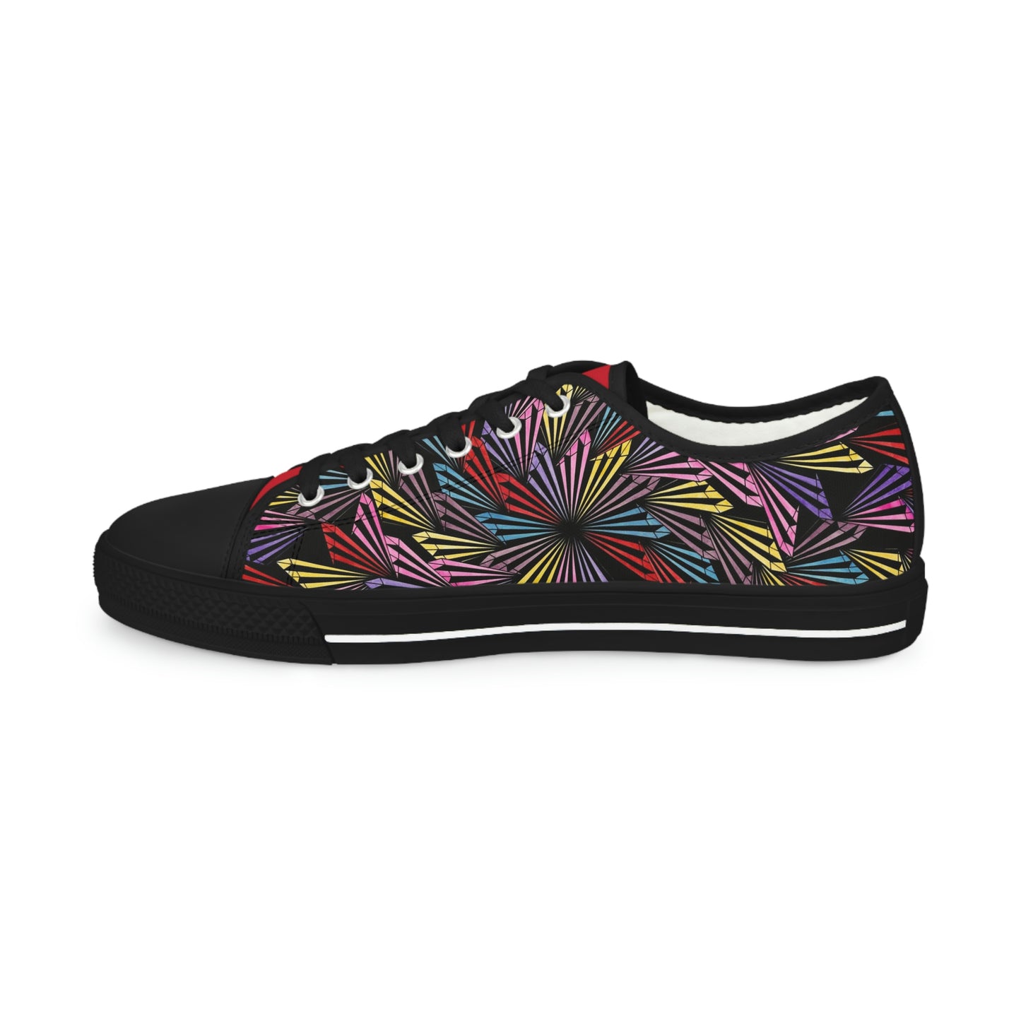 PINWHEEL (RED) Men's Low Top Sneakers