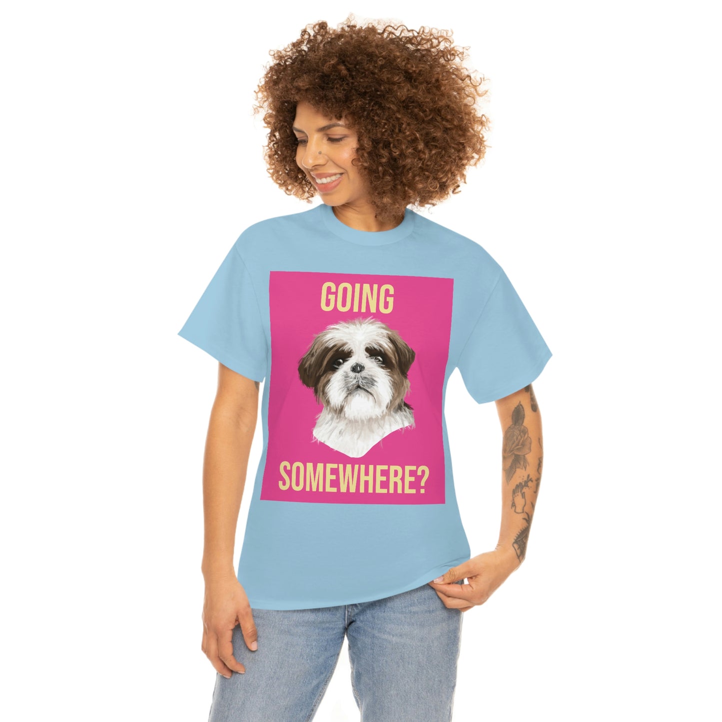 GOING SOMEWHERE? Unisex Heavy Cotton Tee