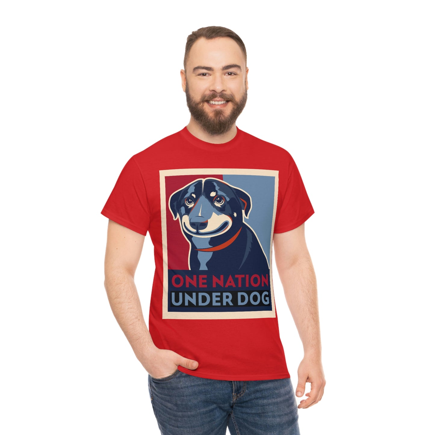 ONE NATION UNDER DOG Unisex Heavy Cotton Tee