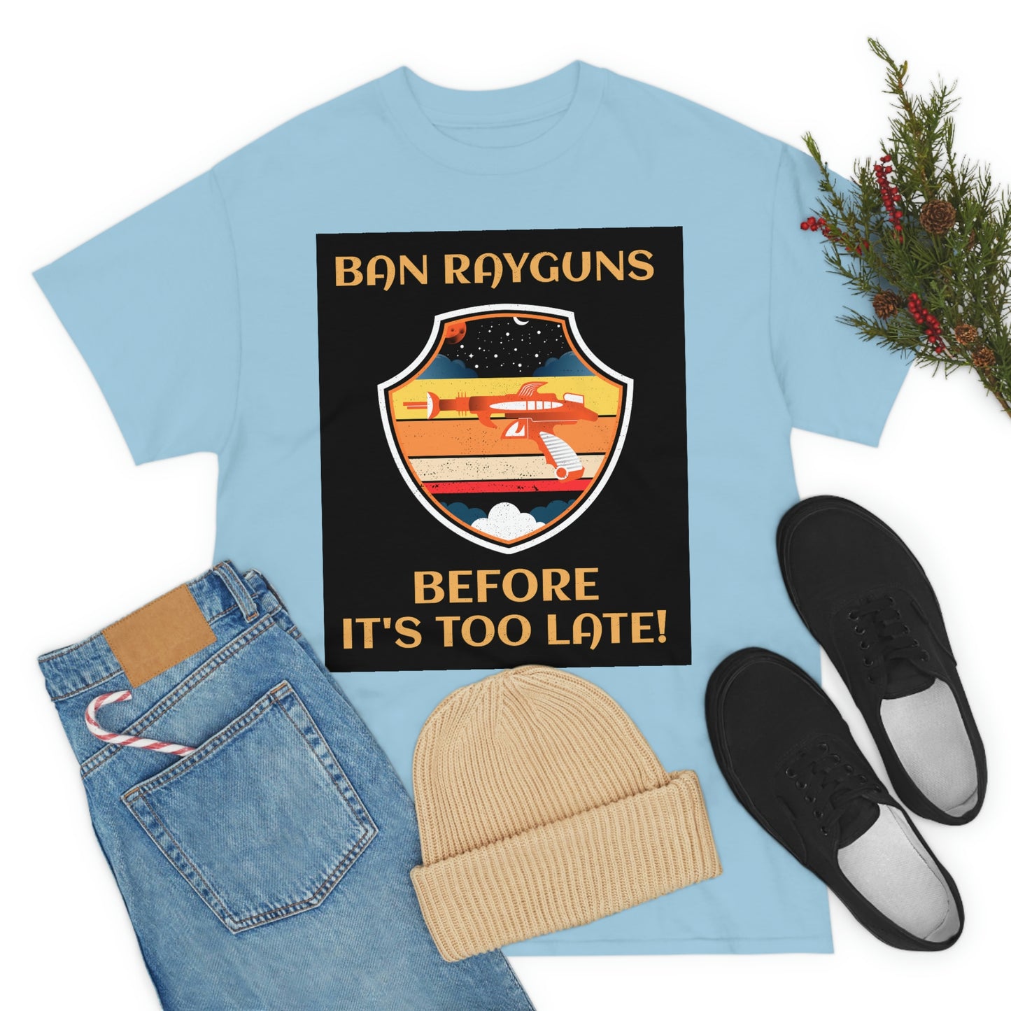 BAN RAYGUNS Unisex Heavy Cotton Tee