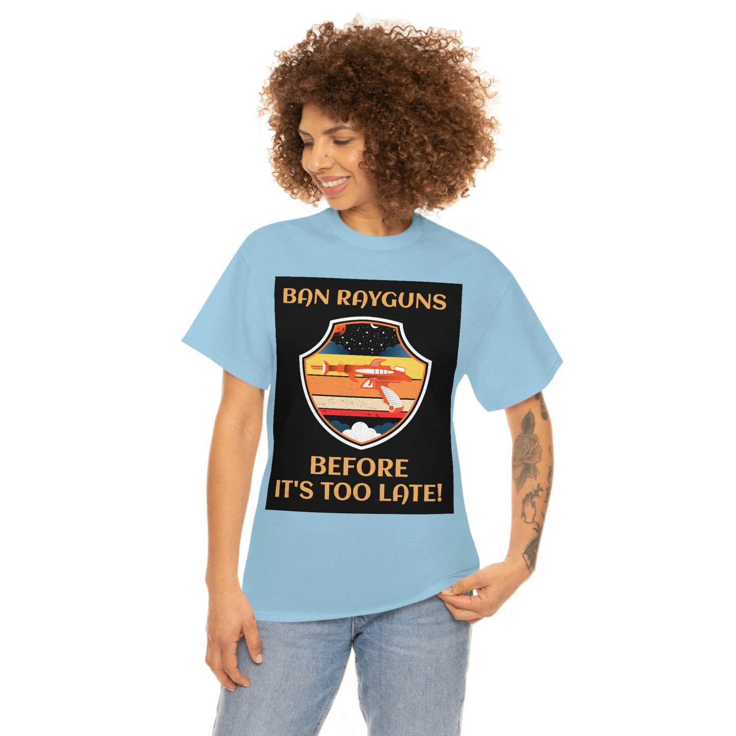 BAN RAYGUNS Unisex Heavy Cotton Tee