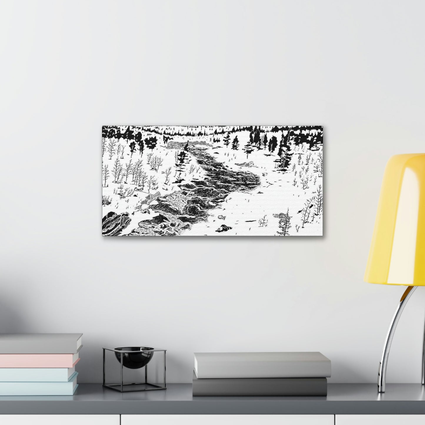 WONDERLUST Reversed Black & White Canvas Gallery Wraps