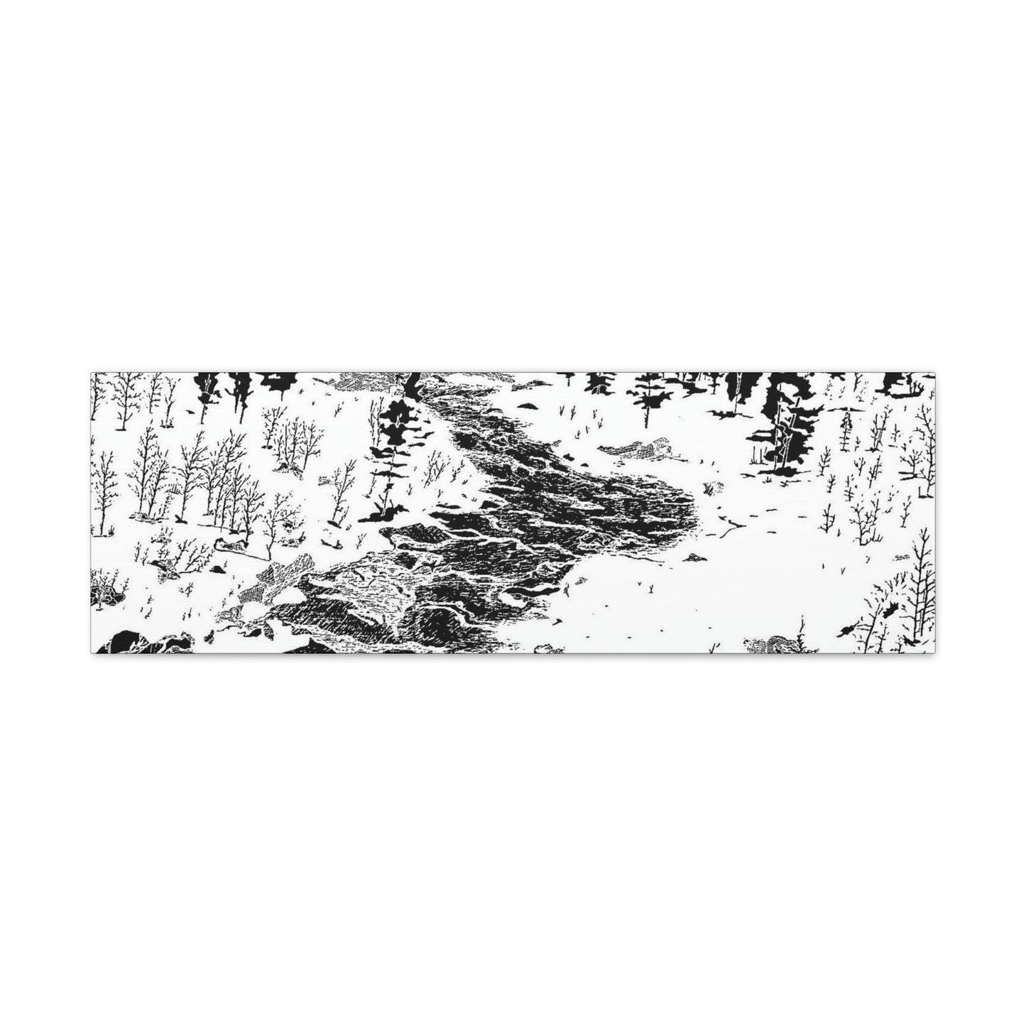 WONDERLUST Reversed Black & White Canvas Gallery Wraps
