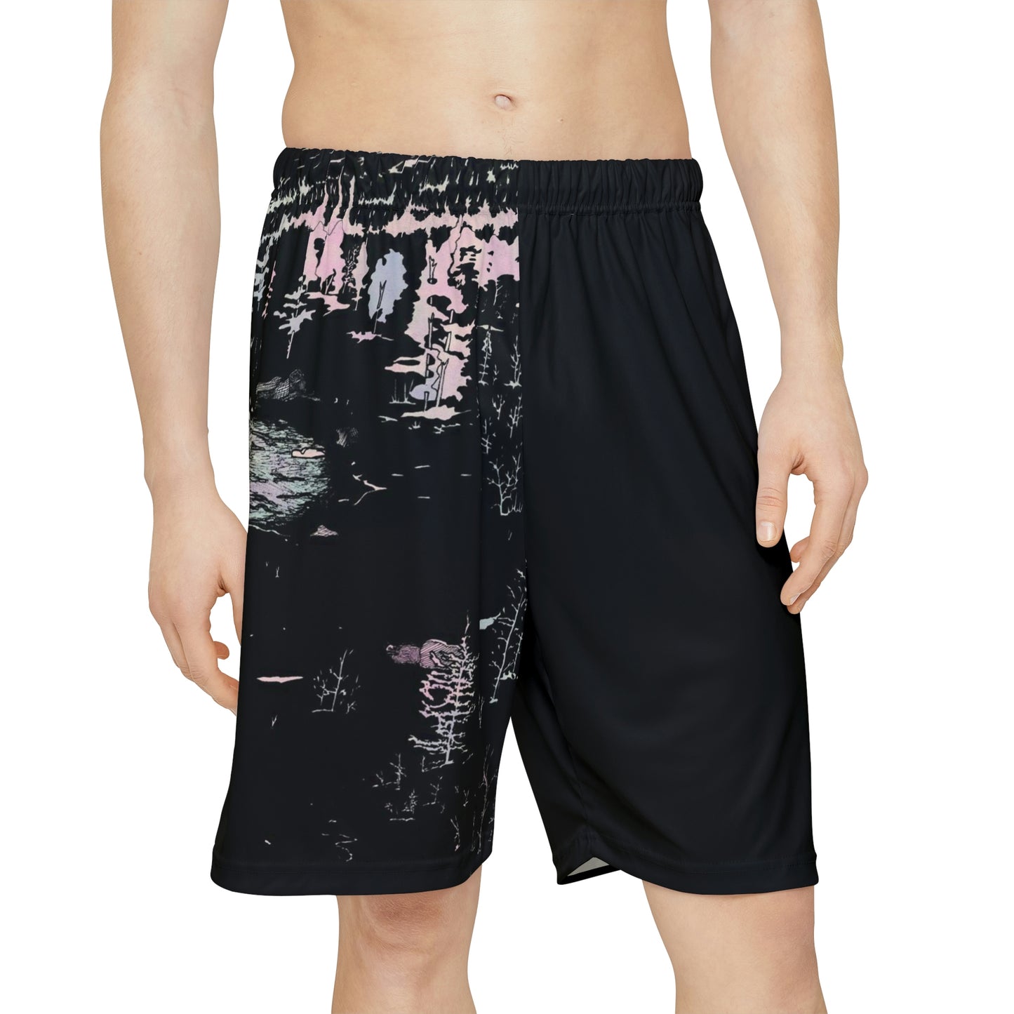 BLACK WONDERLUST  Men’s Sports Shorts (does not have pockets)