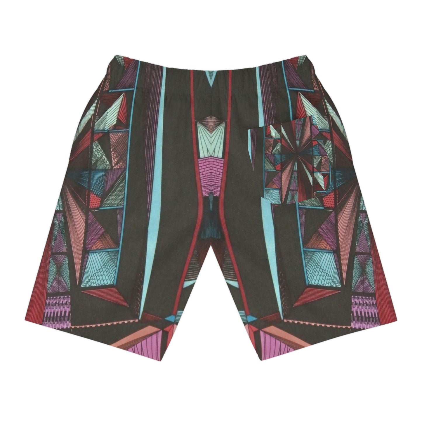 LIGHT DUO MEGALOPOLIS Athletic Long Shorts (AOP)